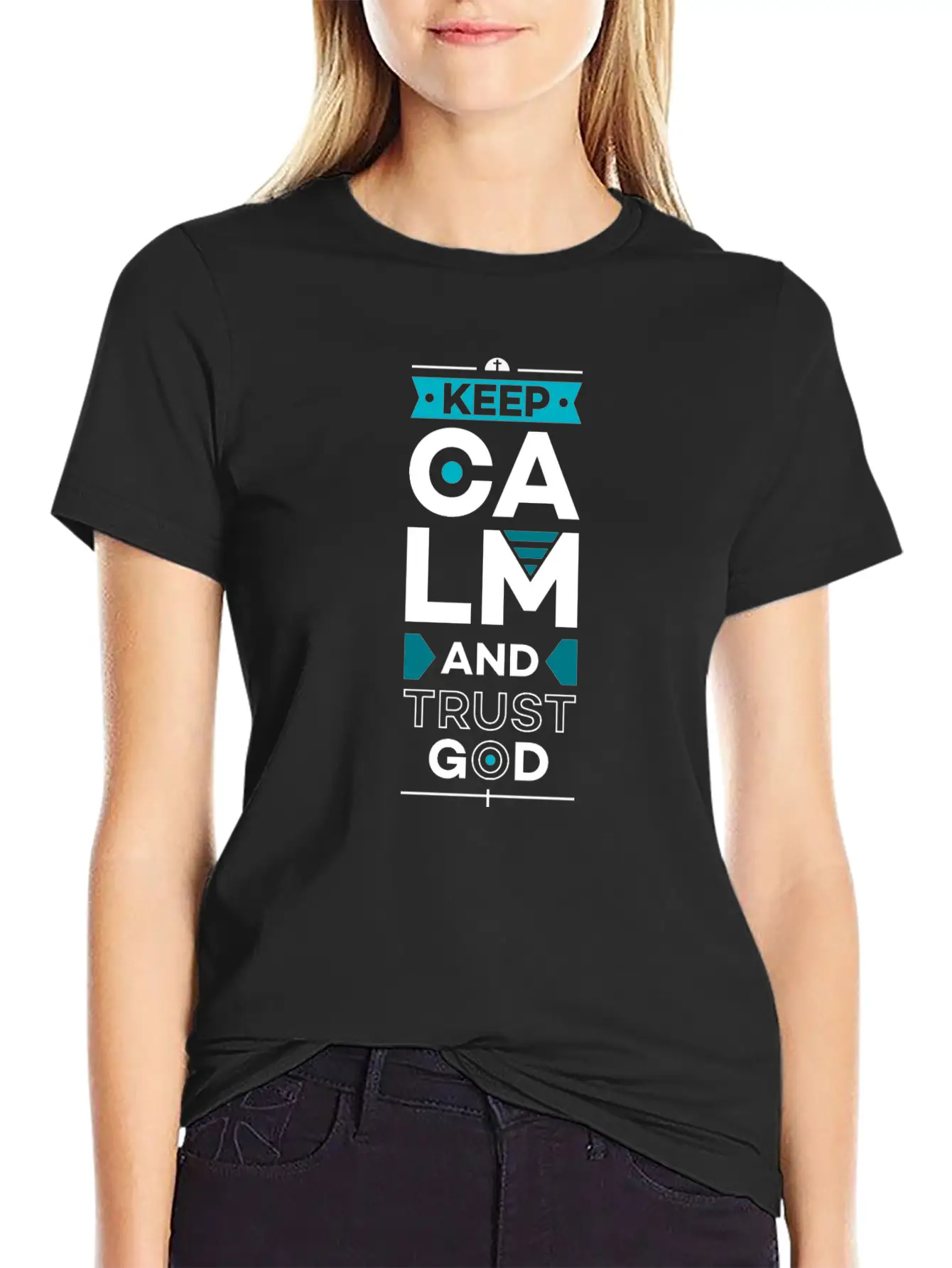 Keep Calm And Trust God Basic Graphic T-Shirt – Daily Comfort In Soft Cotton