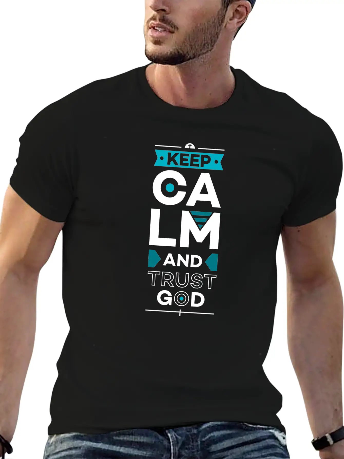 Keep Calm And Trust God Basic Graphic T-Shirt – Daily Comfort In Soft Cotton
