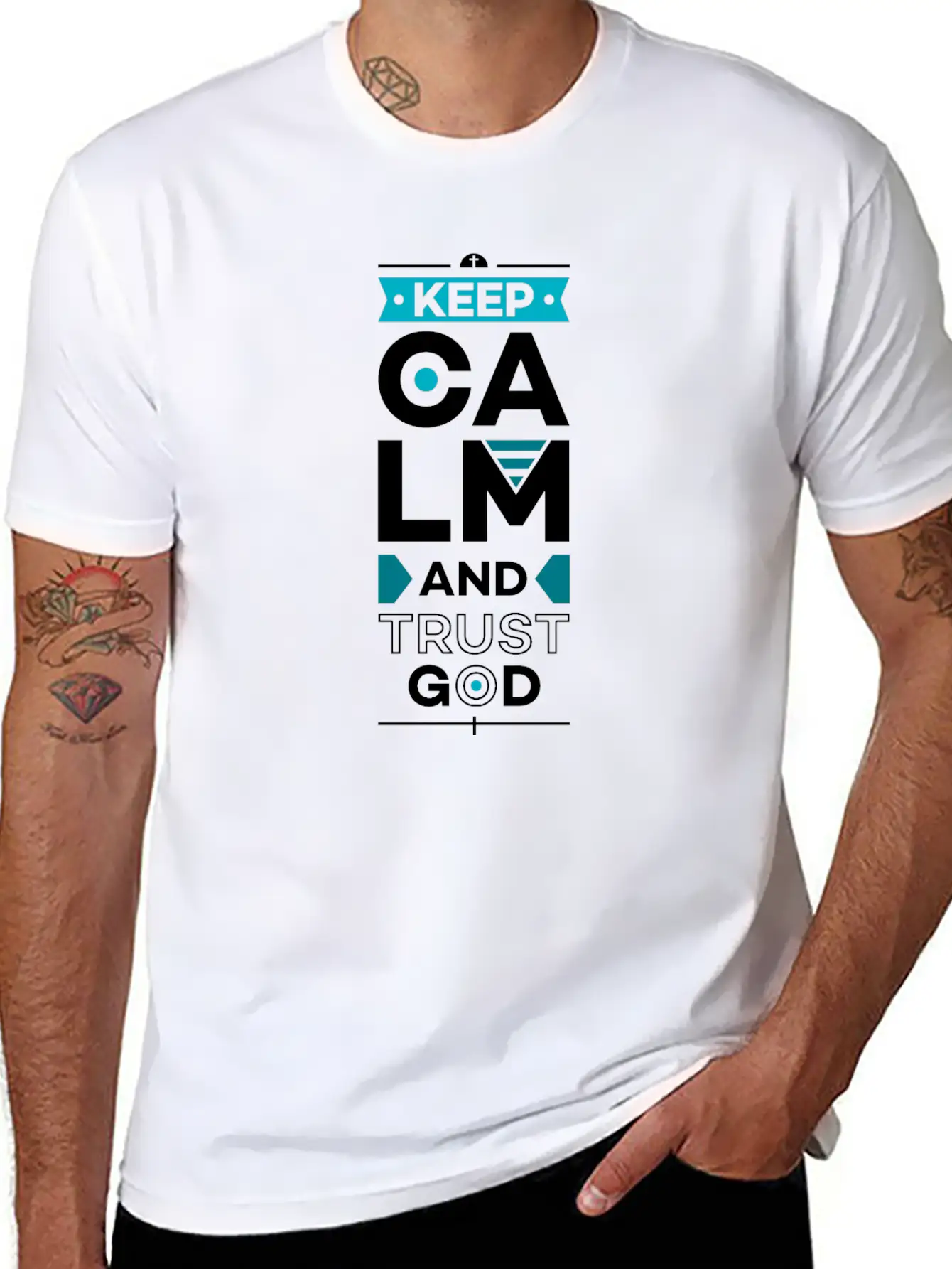 Keep Calm And Trust God Basic Graphic T-Shirt – Daily Comfort In Soft Cotton