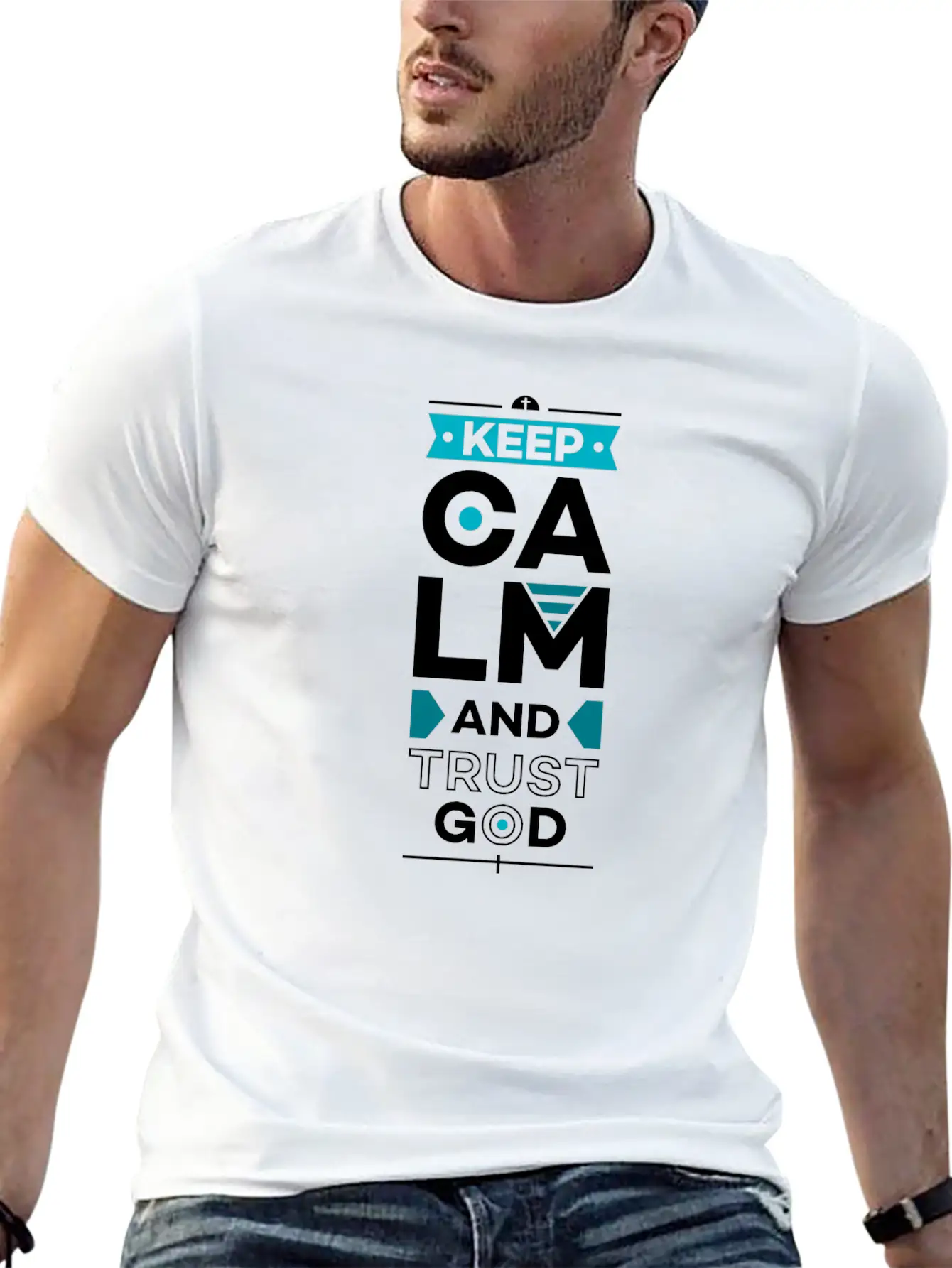 Keep Calm And Trust God Basic Graphic T-Shirt – Daily Comfort In Soft Cotton