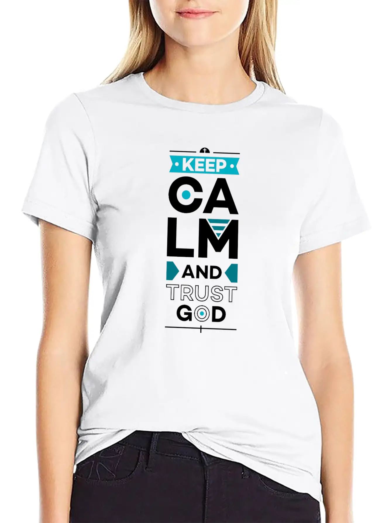 Keep Calm And Trust God Basic Graphic T-Shirt – Daily Comfort In Soft Cotton