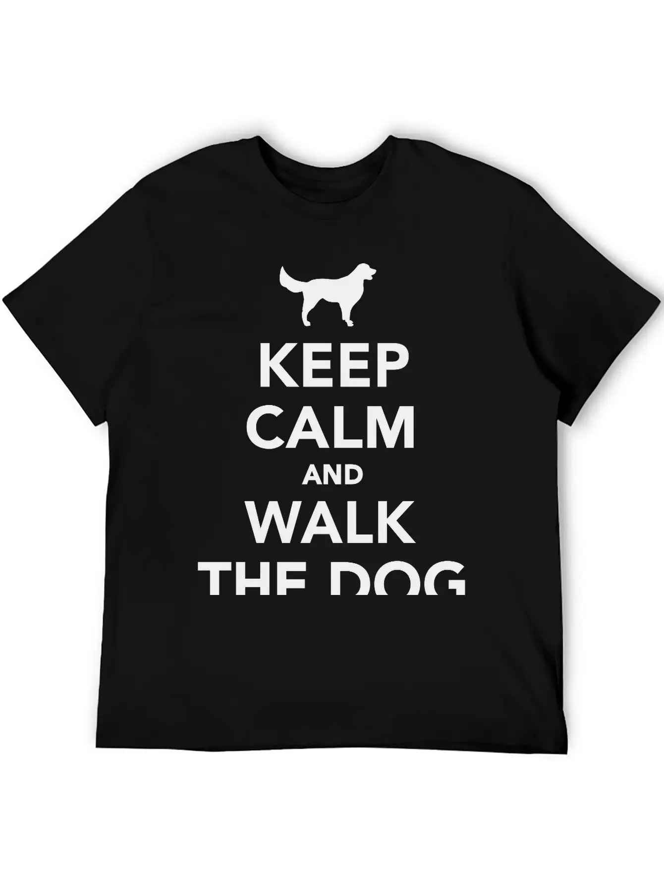 Keep Calm And Walk Dog Unisex Short Sleeve Soft Cotton T-Shirt – Casual Everyday Wear