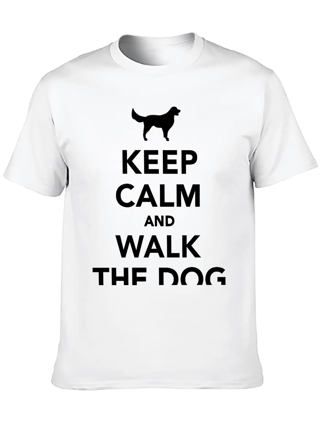 Keep Calm And Walk Dog Unisex Short Sleeve Soft Cotton T-Shirt – Casual Everyday Wear