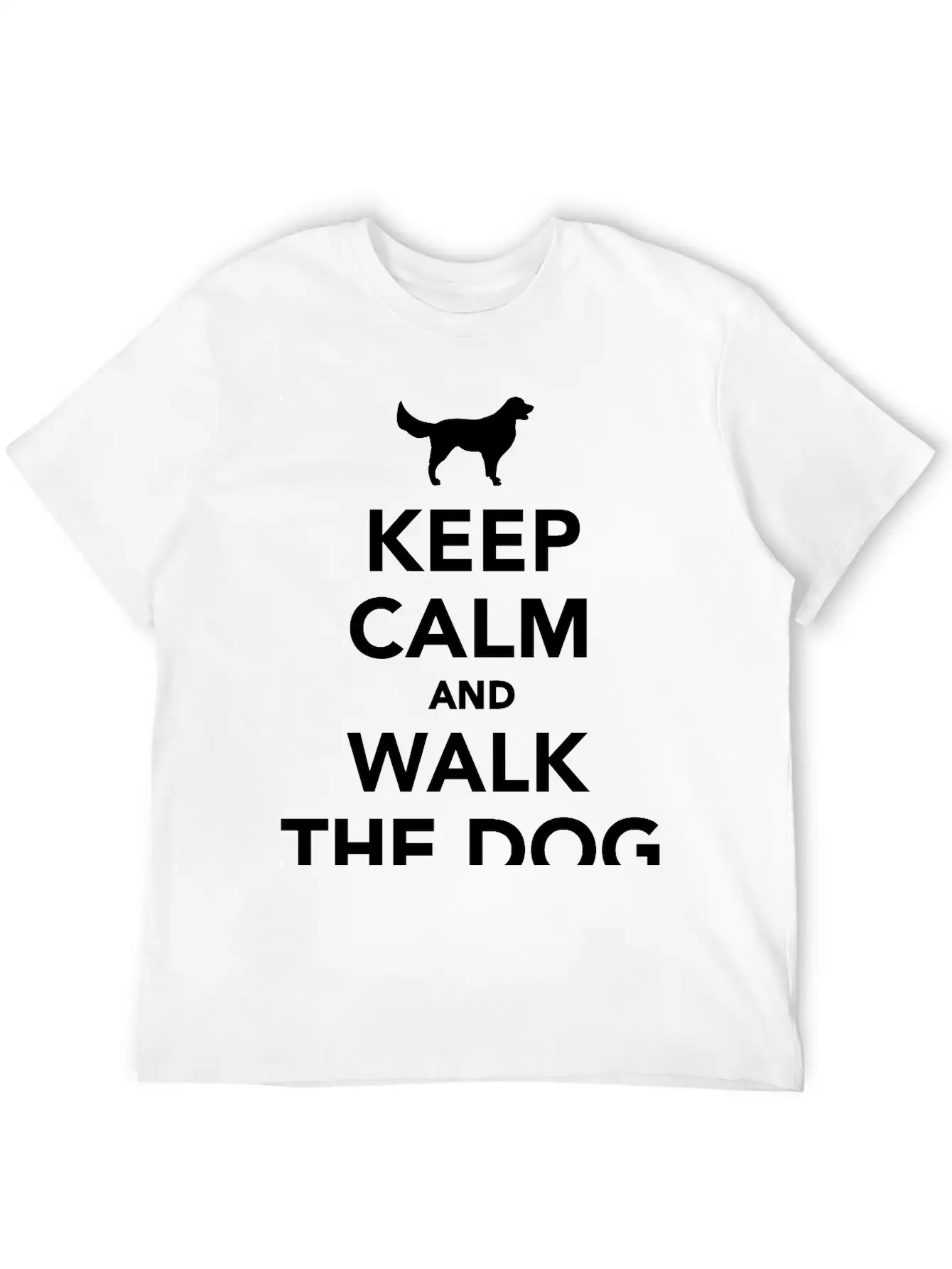 Keep Calm And Walk Dog Unisex Short Sleeve Soft Cotton T-Shirt – Casual Everyday Wear