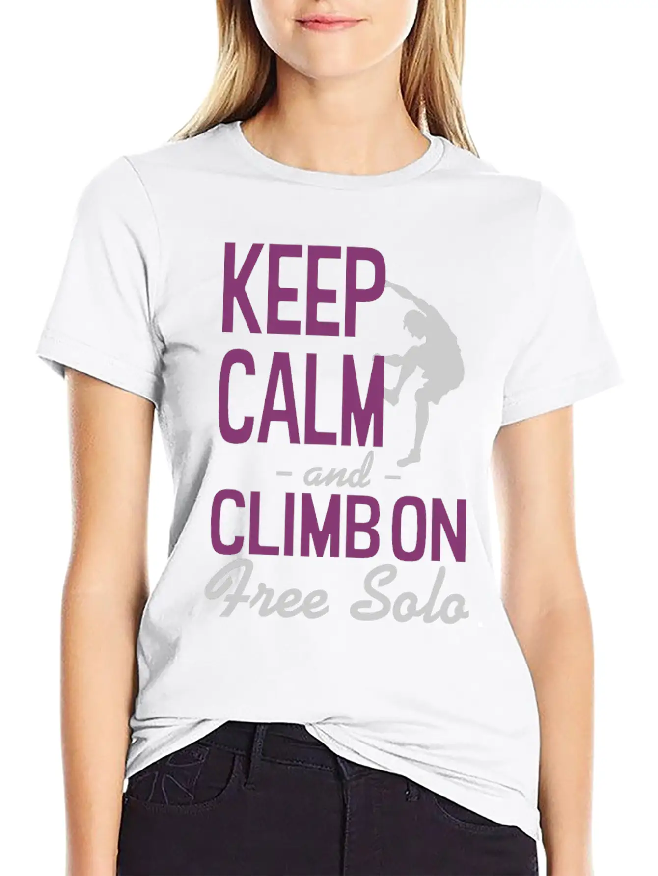 Keep Calm Climb On Stylish Everyday T-Shirt – Unisex Basic Cotton Tee