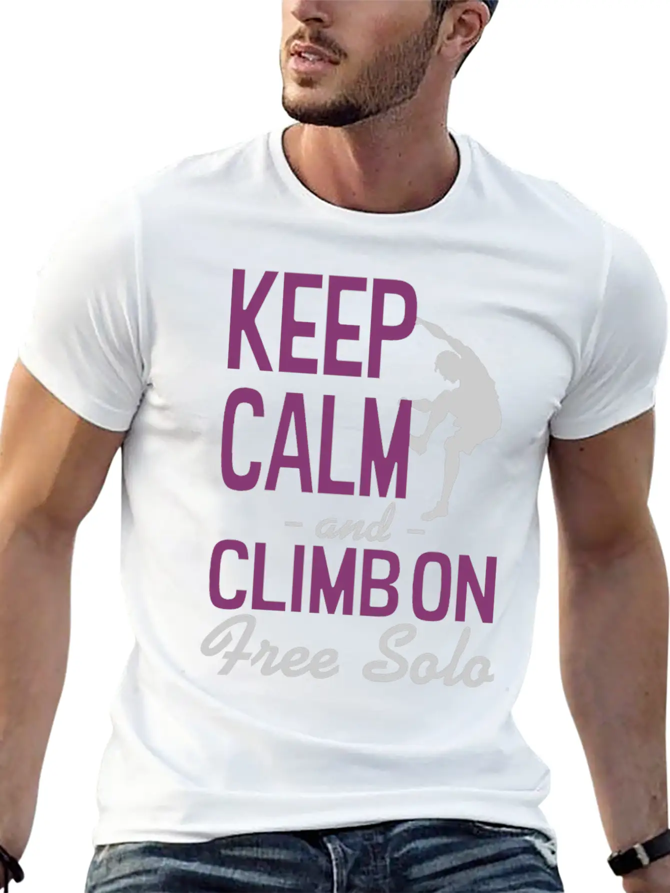 Keep Calm Climb On Stylish Everyday T-Shirt – Unisex Basic Cotton Tee