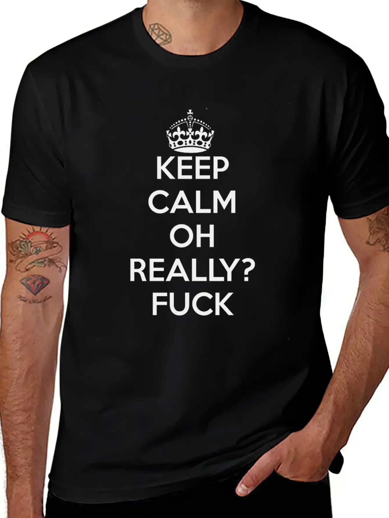 Keep Calm Oh Really Fuck Essential Unisex Summer Tee – Soft Cotton Casual Fit