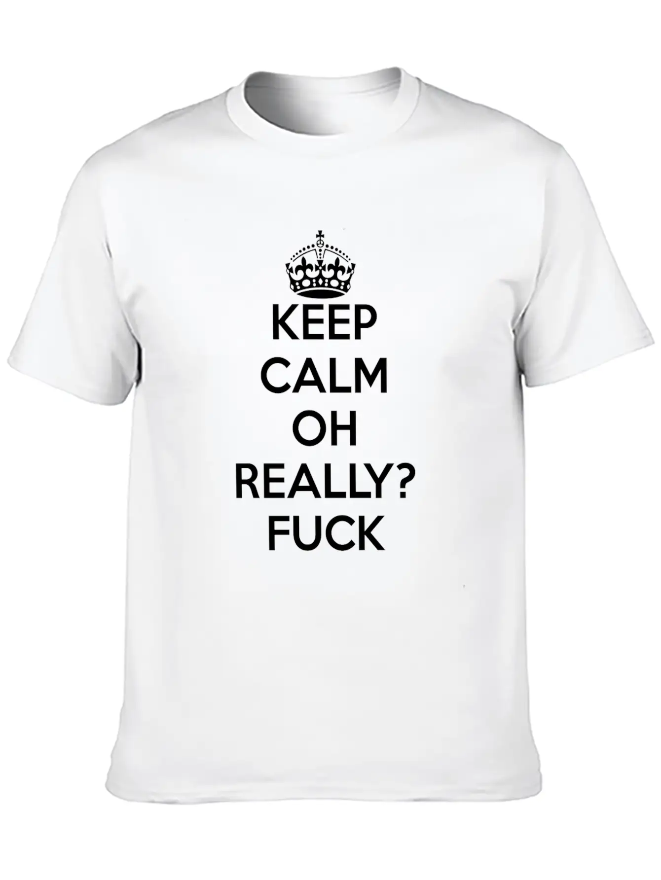 Keep Calm Oh Really Fuck Essential Unisex Summer Tee – Soft Cotton Casual Fit