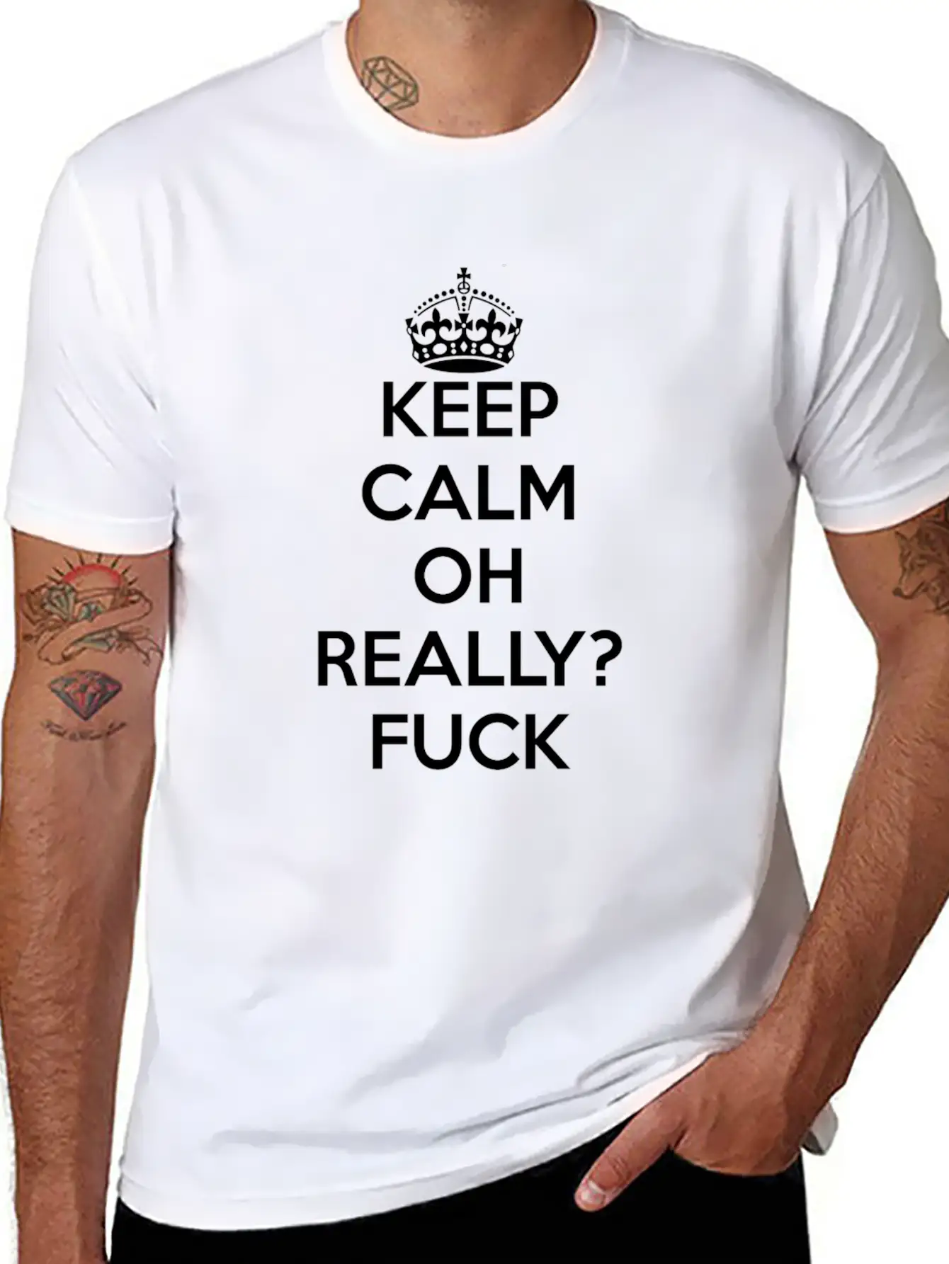 Keep Calm Oh Really Fuck Essential Unisex Summer Tee – Soft Cotton Casual Fit