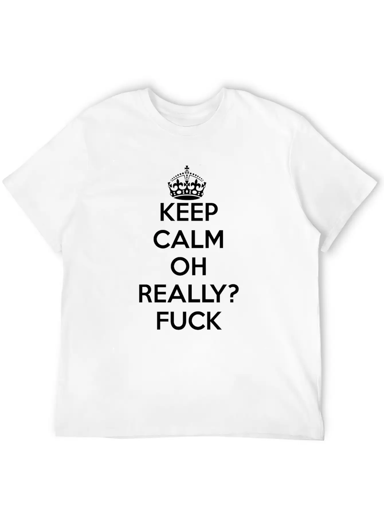 Keep Calm Oh Really Fuck Essential Unisex Summer Tee – Soft Cotton Casual Fit