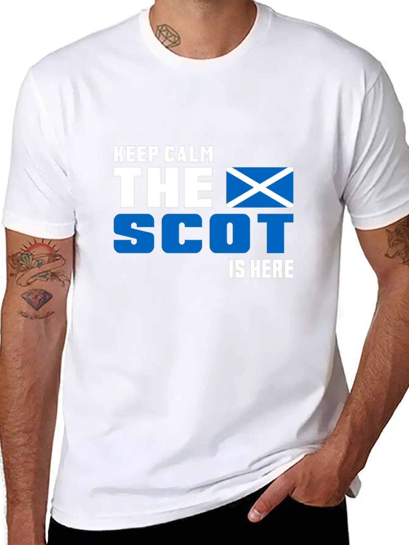 Keep Calm Scotland Design Gift Idea Basic Graphic T-Shirt – Daily Comfort In Soft Cotton