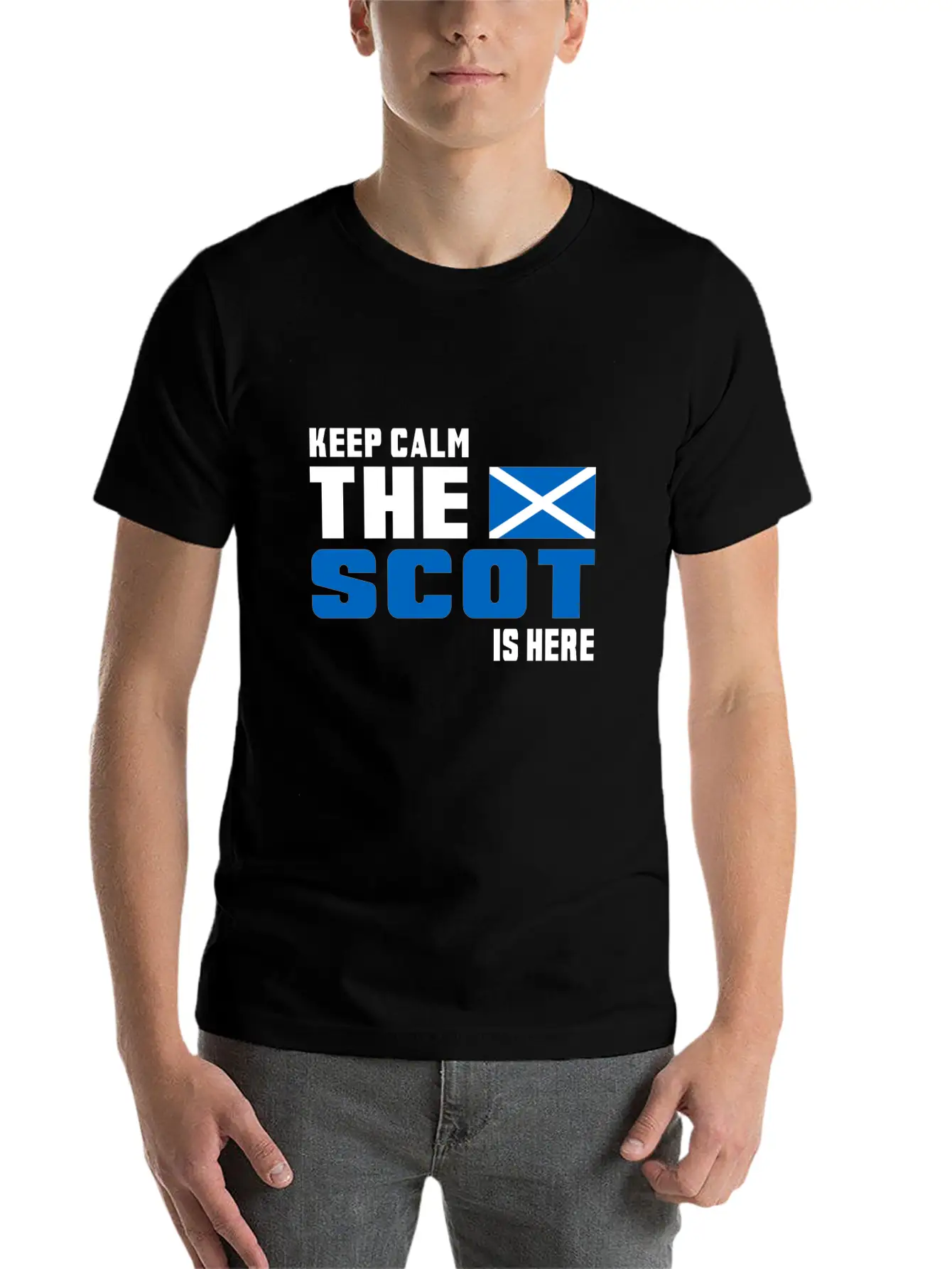 Keep Calm Scotland Design Gift Idea Basic Graphic T-Shirt – Daily Comfort In Soft Cotton