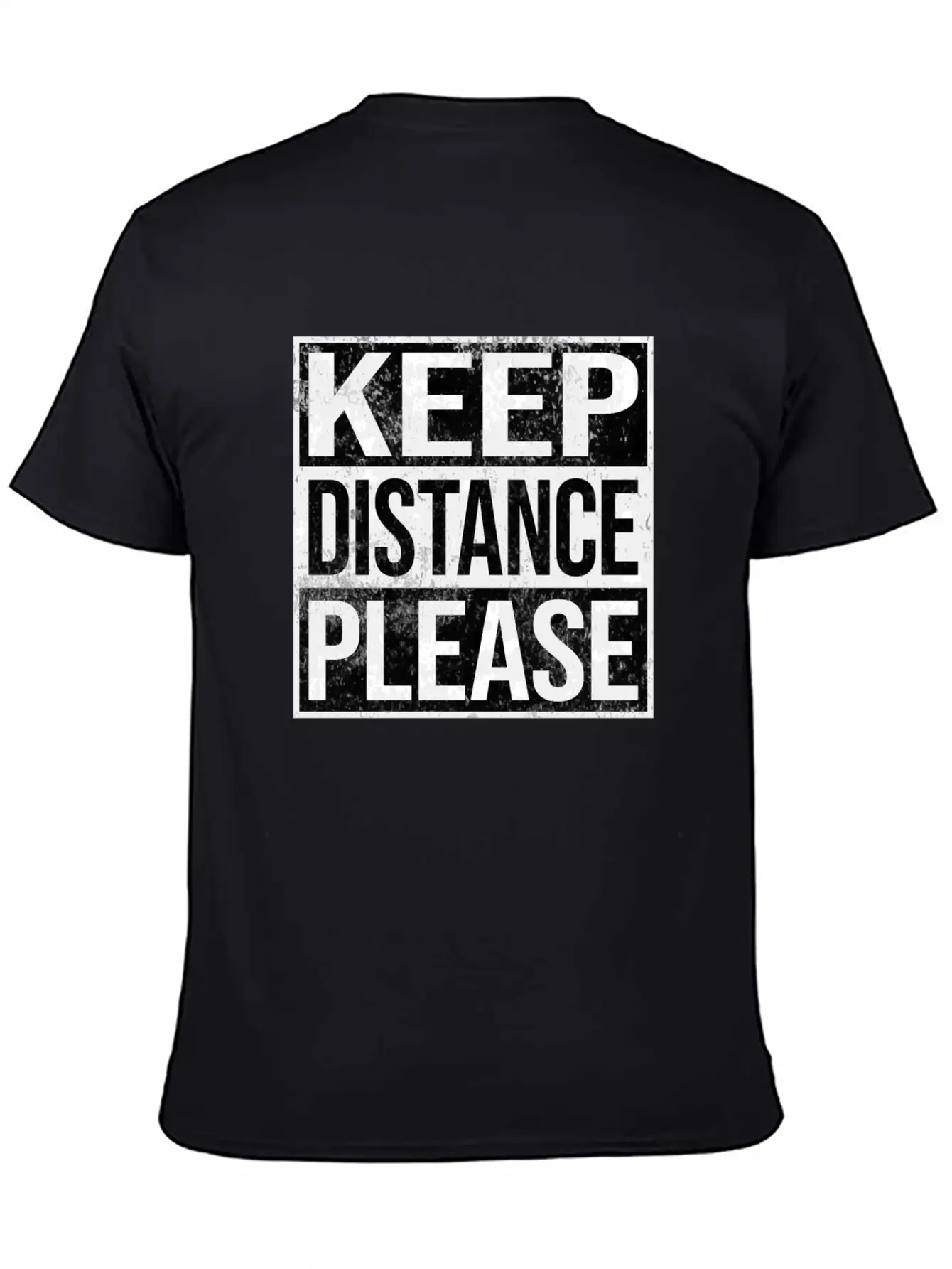Keep Distance Please Corona Quarantine Unisex Short Sleeve Soft Cotton T-Shirt – Casual Everyday Wear