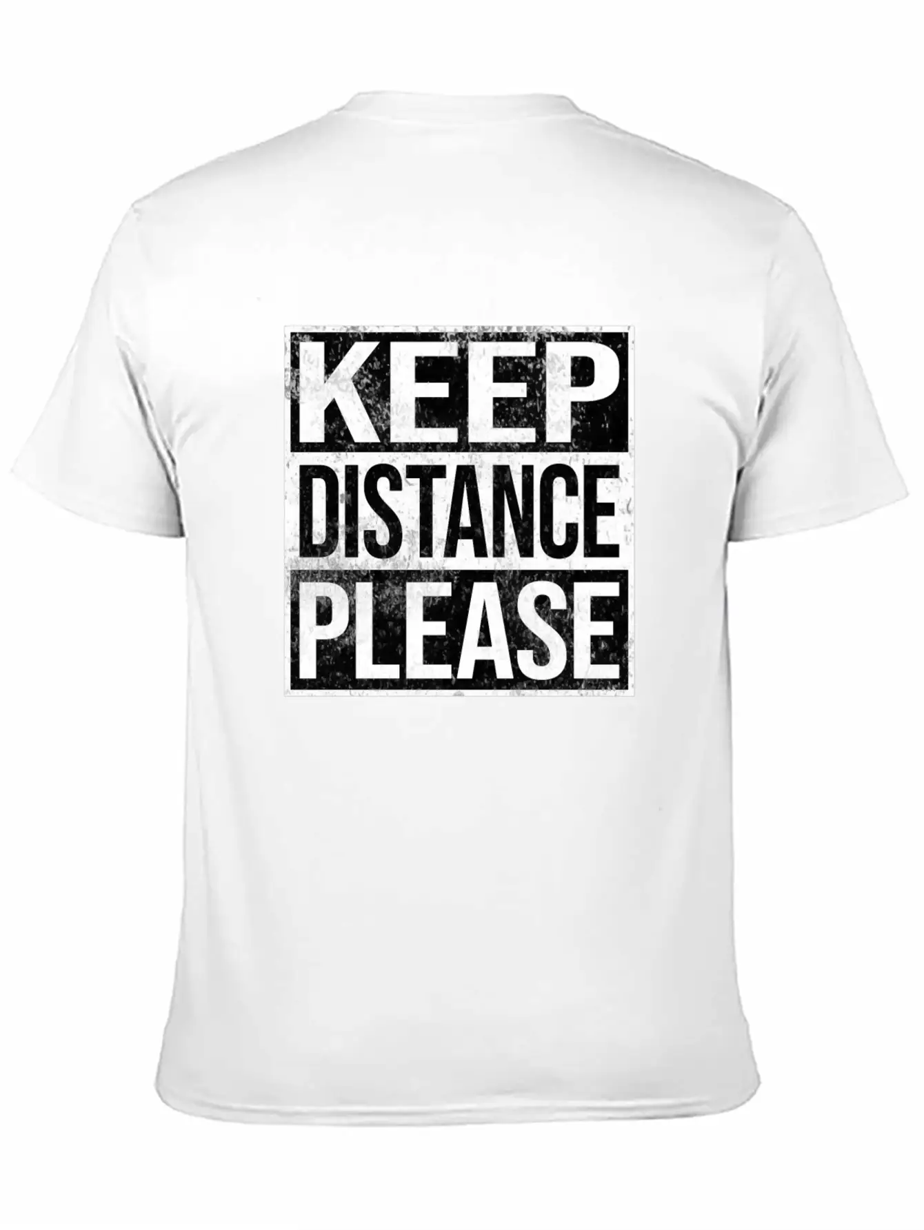 Keep Distance Please Corona Quarantine Unisex Short Sleeve Soft Cotton T-Shirt – Casual Everyday Wear