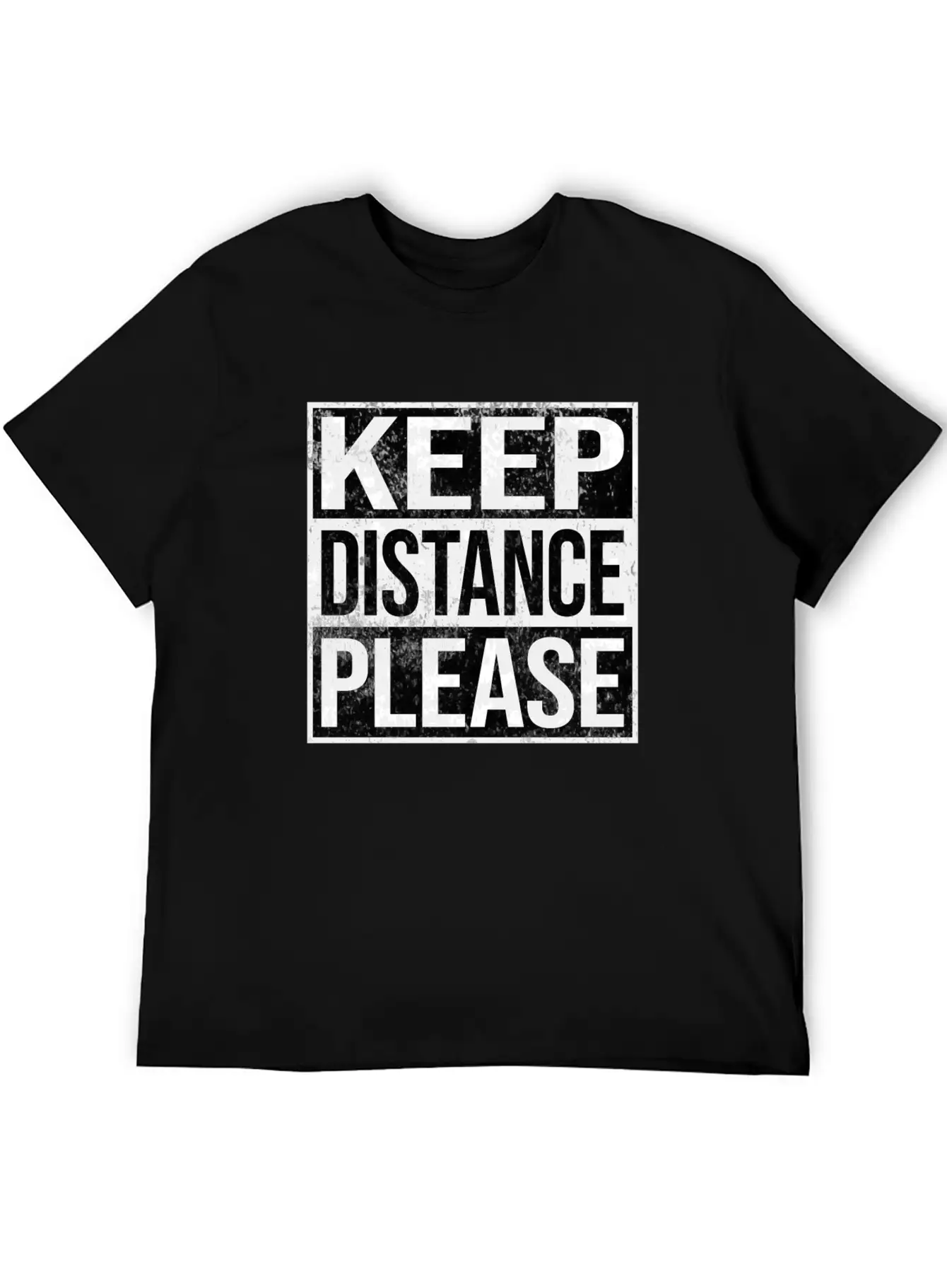 Keep Distance Please Corona Quarantine Unisex Short Sleeve Soft Cotton T-Shirt – Casual Everyday Wear