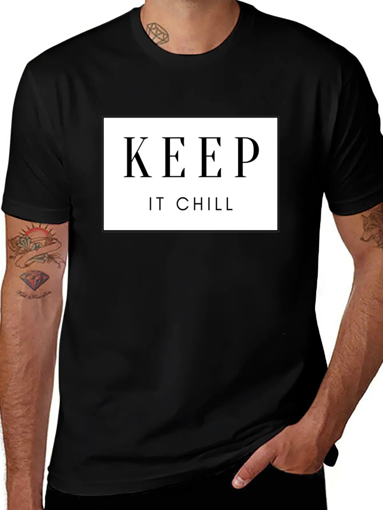 Keep It Chill Comfortable Minimalist Graphic Tee – Summer Style Essential