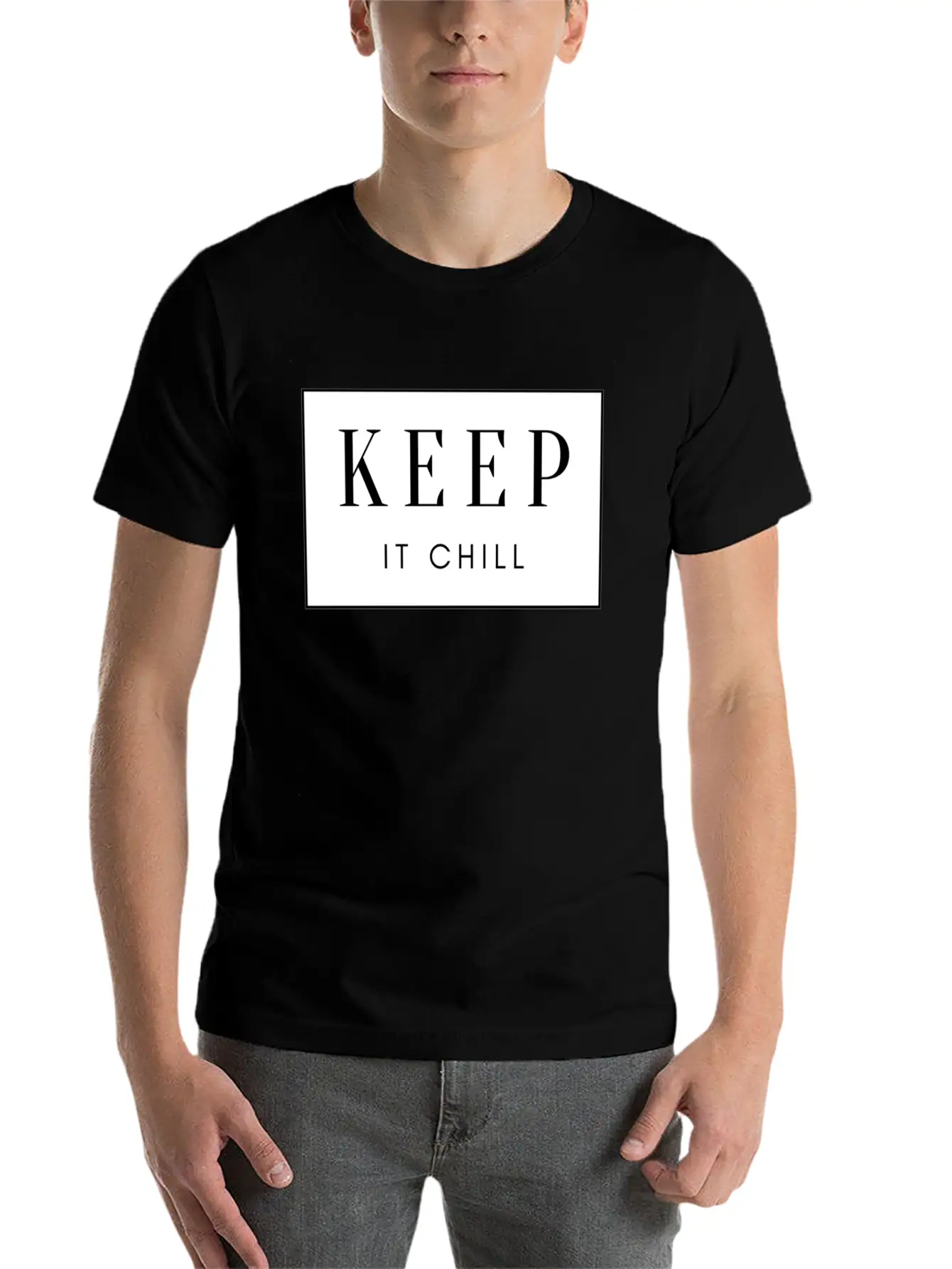 Keep It Chill Comfortable Minimalist Graphic Tee – Summer Style Essential