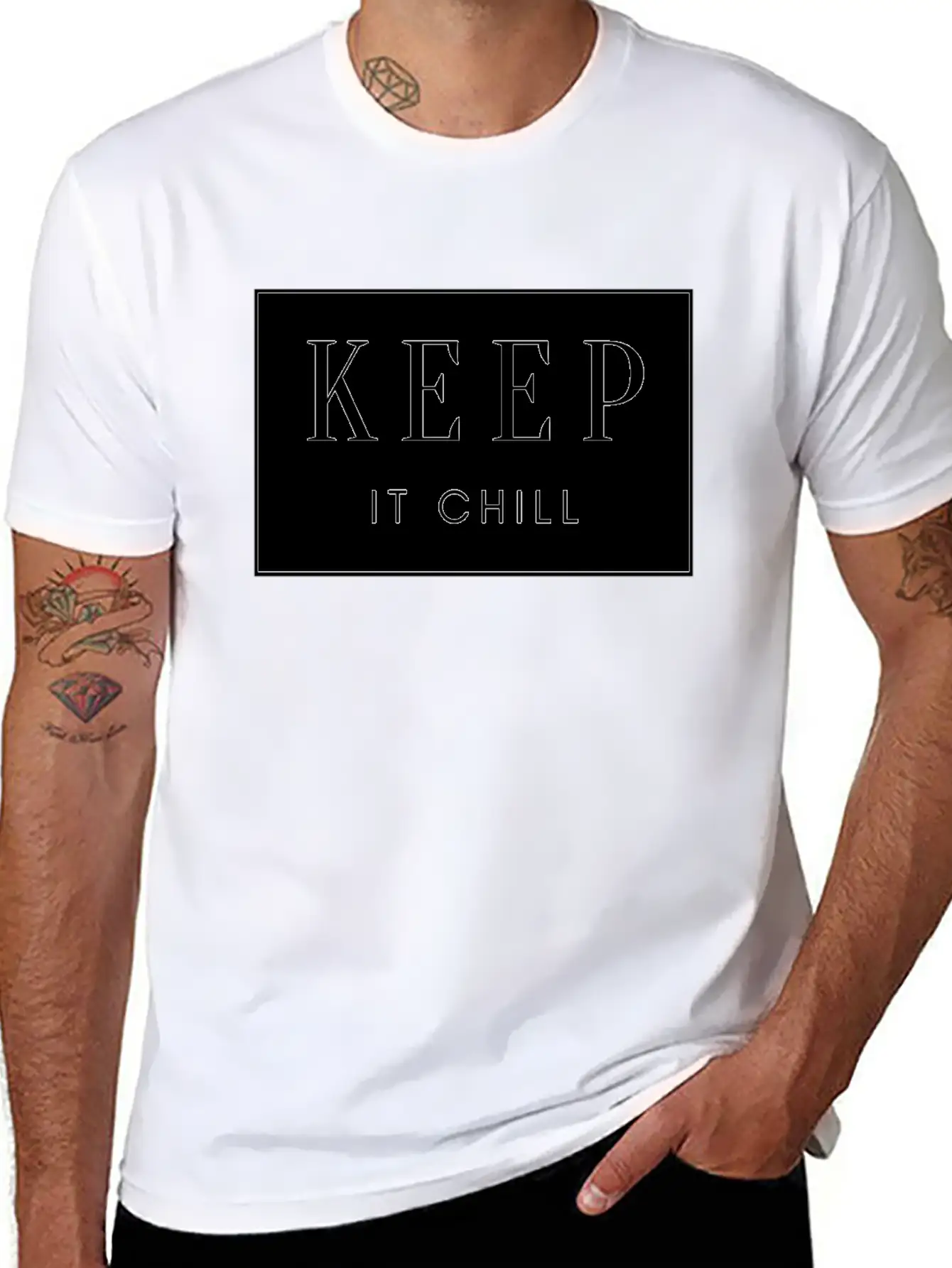 Keep It Chill Comfortable Minimalist Graphic Tee – Summer Style Essential