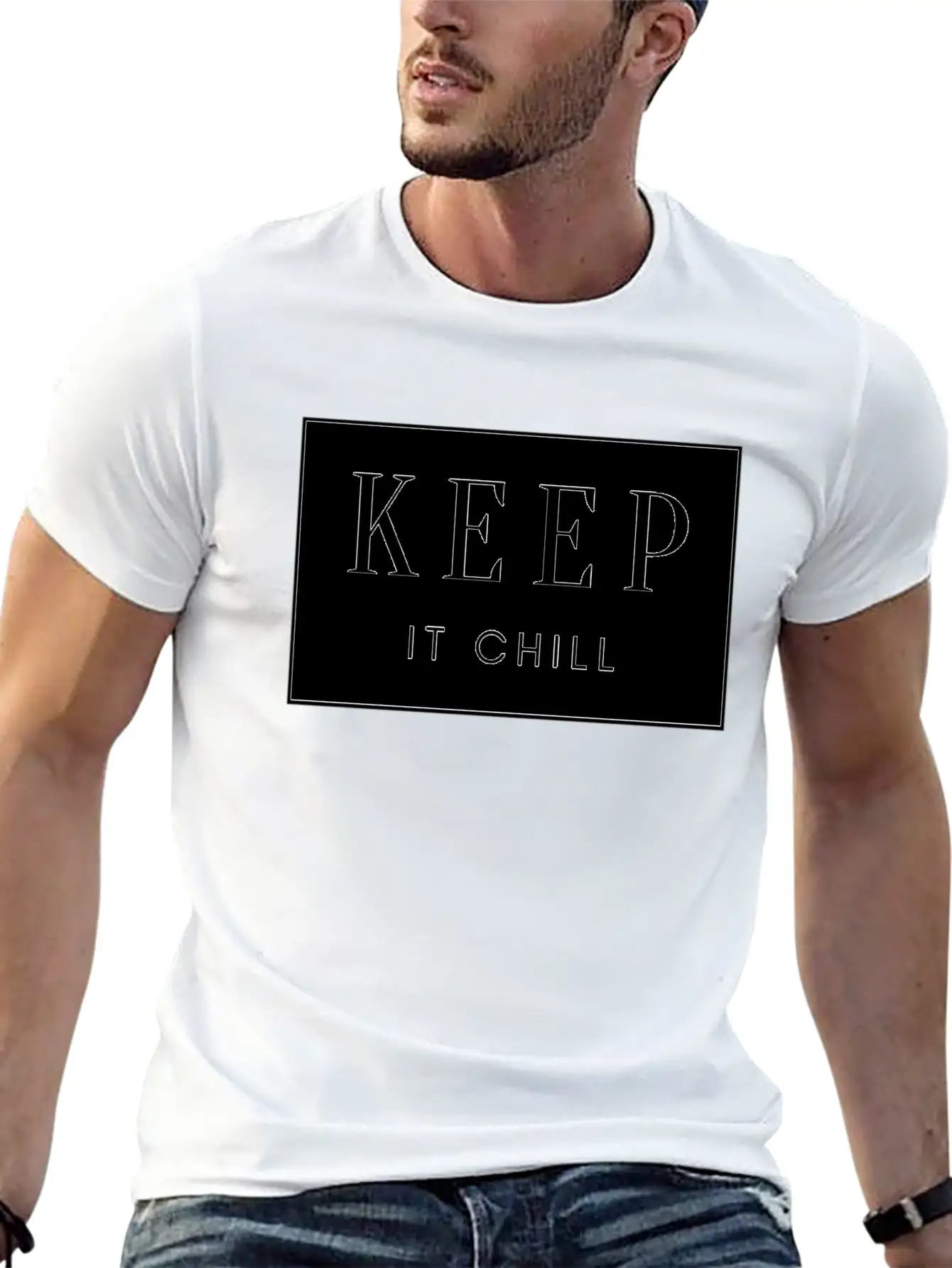 Keep It Chill Comfortable Minimalist Graphic Tee – Summer Style Essential