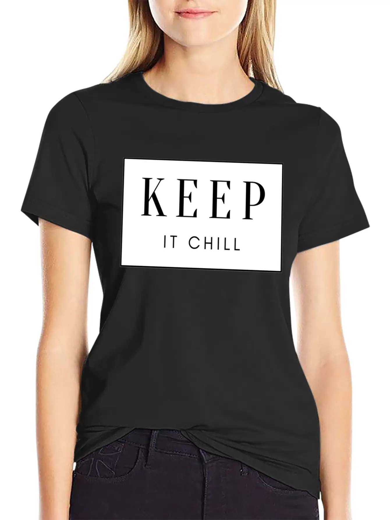 Keep It Chill Comfortable Minimalist Graphic Tee – Summer Style Essential