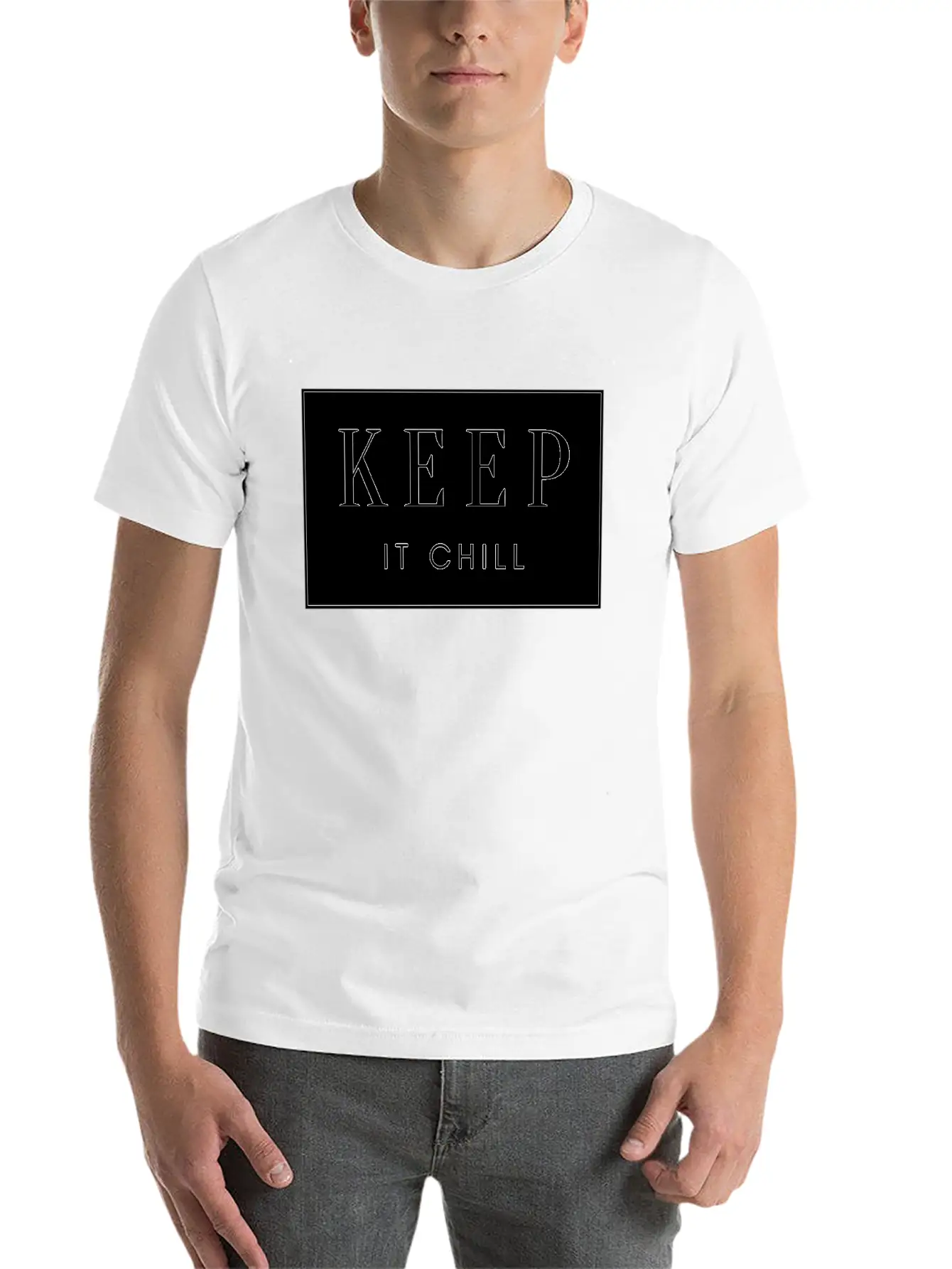 Keep It Chill Comfortable Minimalist Graphic Tee – Summer Style Essential