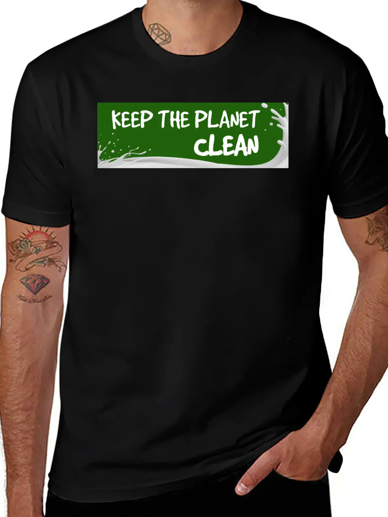 Keep The Planet Clean Unisex Short Sleeve Soft Cotton T-Shirt – Casual Everyday Wear