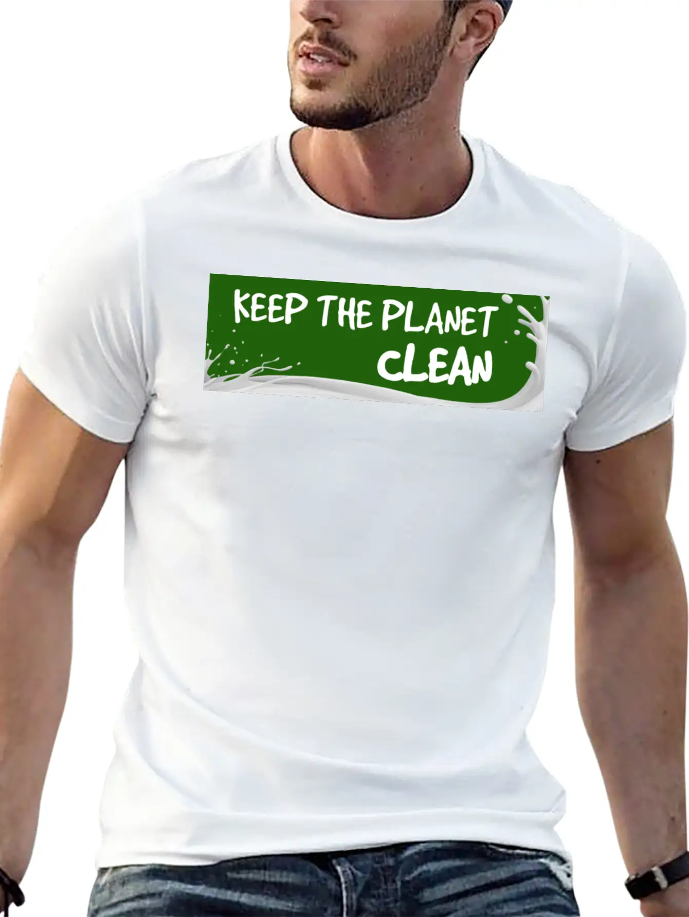 Keep The Planet Clean Unisex Short Sleeve Soft Cotton T-Shirt – Casual Everyday Wear