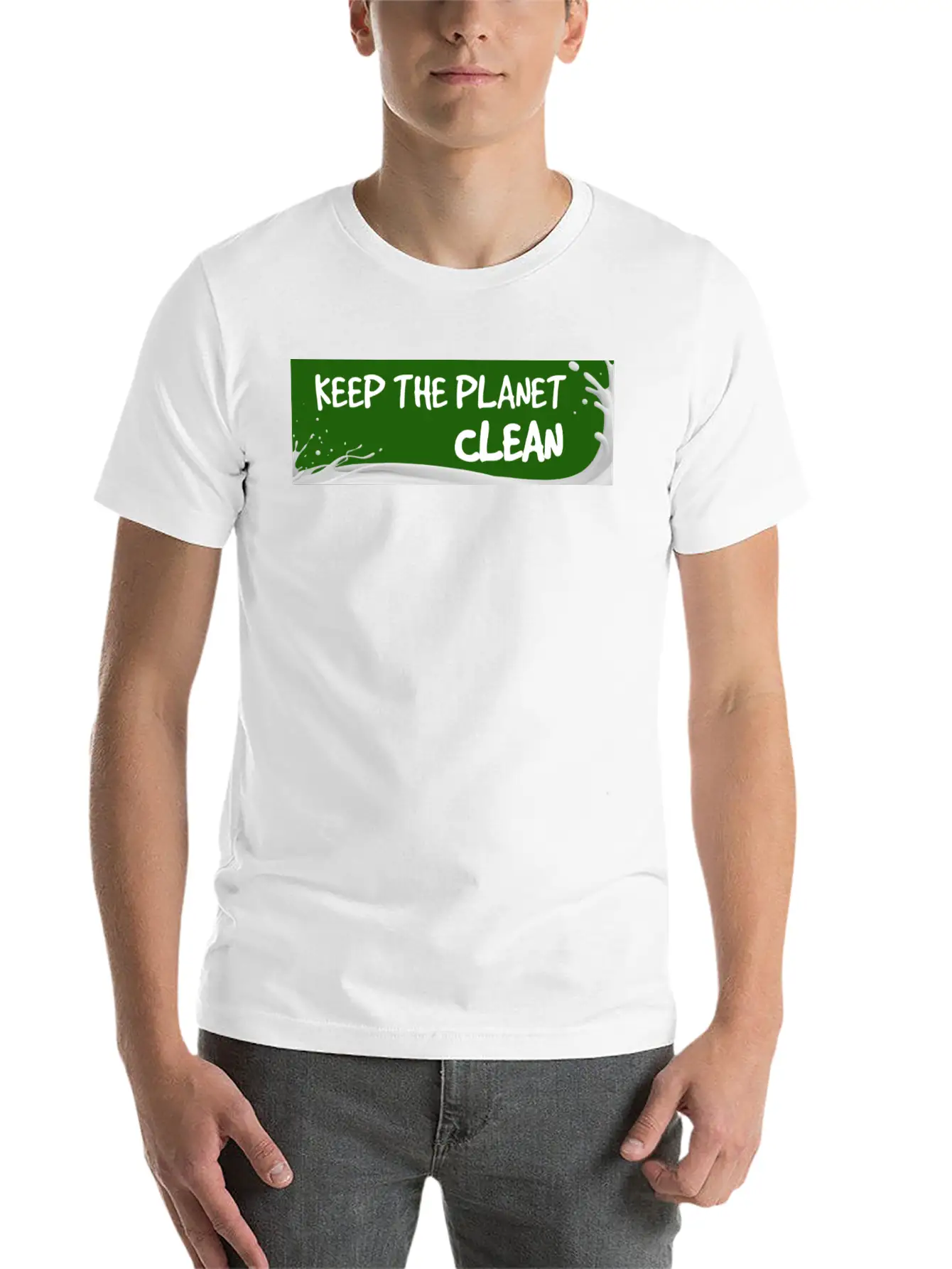 Keep The Planet Clean Unisex Short Sleeve Soft Cotton T-Shirt – Casual Everyday Wear