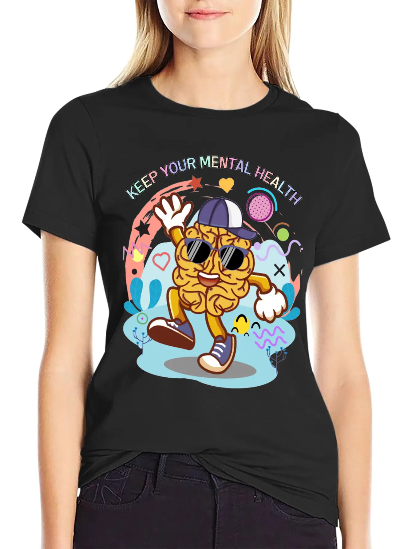 Keep Your Mental Health,cute Design Timeless Short Sleeve Tee – Comfy And Minimalist Design