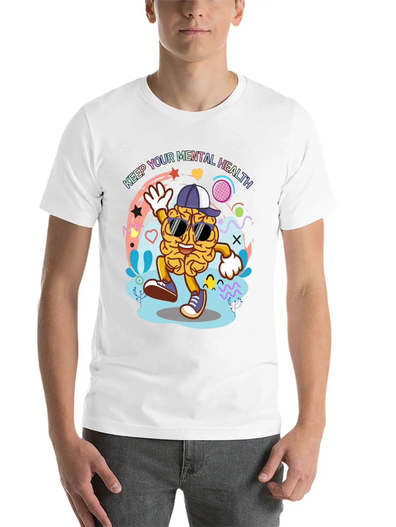Keep Your Mental Health,cute Design Timeless Short Sleeve Tee – Comfy And Minimalist Design