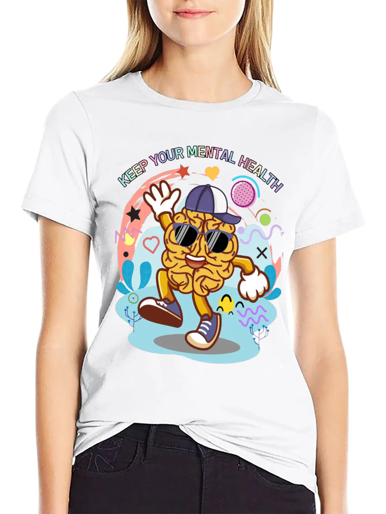 Keep Your Mental Health,cute Design Timeless Short Sleeve Tee – Comfy And Minimalist Design