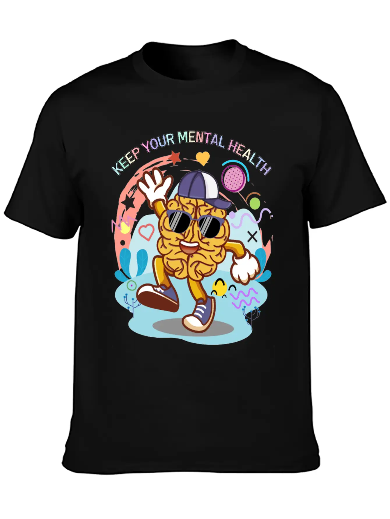 Keep Your Mental Health,cute Design Timeless Short Sleeve Tee – Comfy And Minimalist Design