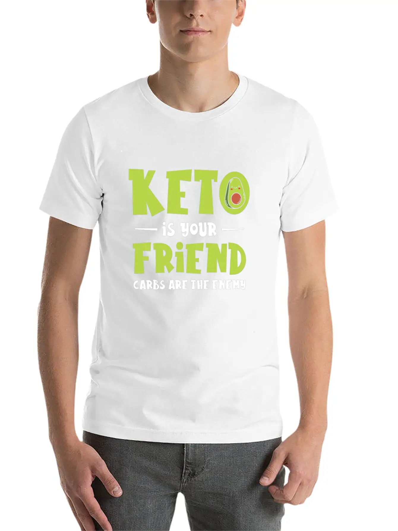 Keto Diet Nutritionist Avocado Fruit Dietitian Stylish Everyday T-Shirt – Unisex Basic Cotton Tee