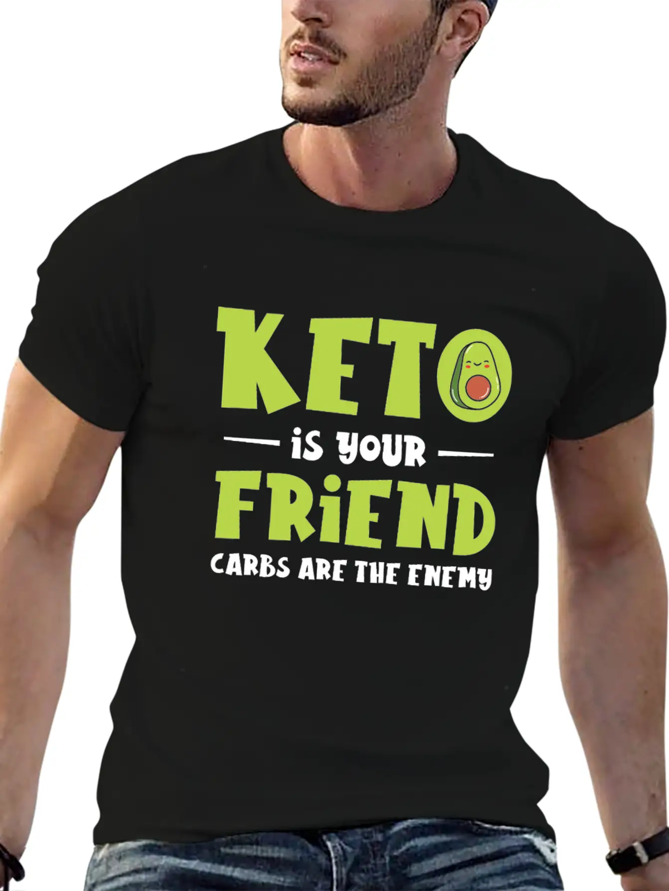 Keto Diet Nutritionist Avocado Fruit Dietitian Stylish Everyday T-Shirt – Unisex Basic Cotton Tee