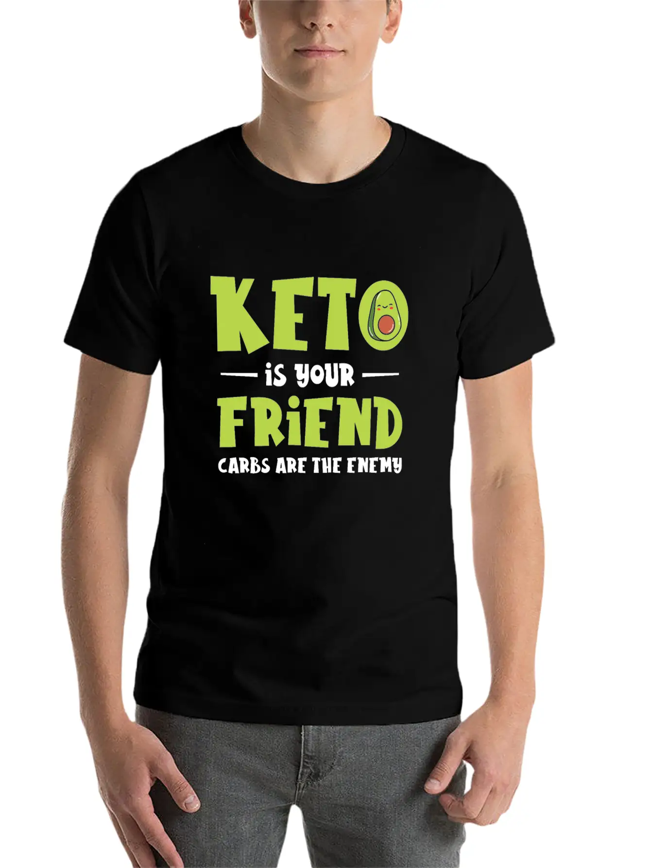 Keto Diet Nutritionist Avocado Fruit Dietitian Stylish Everyday T-Shirt – Unisex Basic Cotton Tee