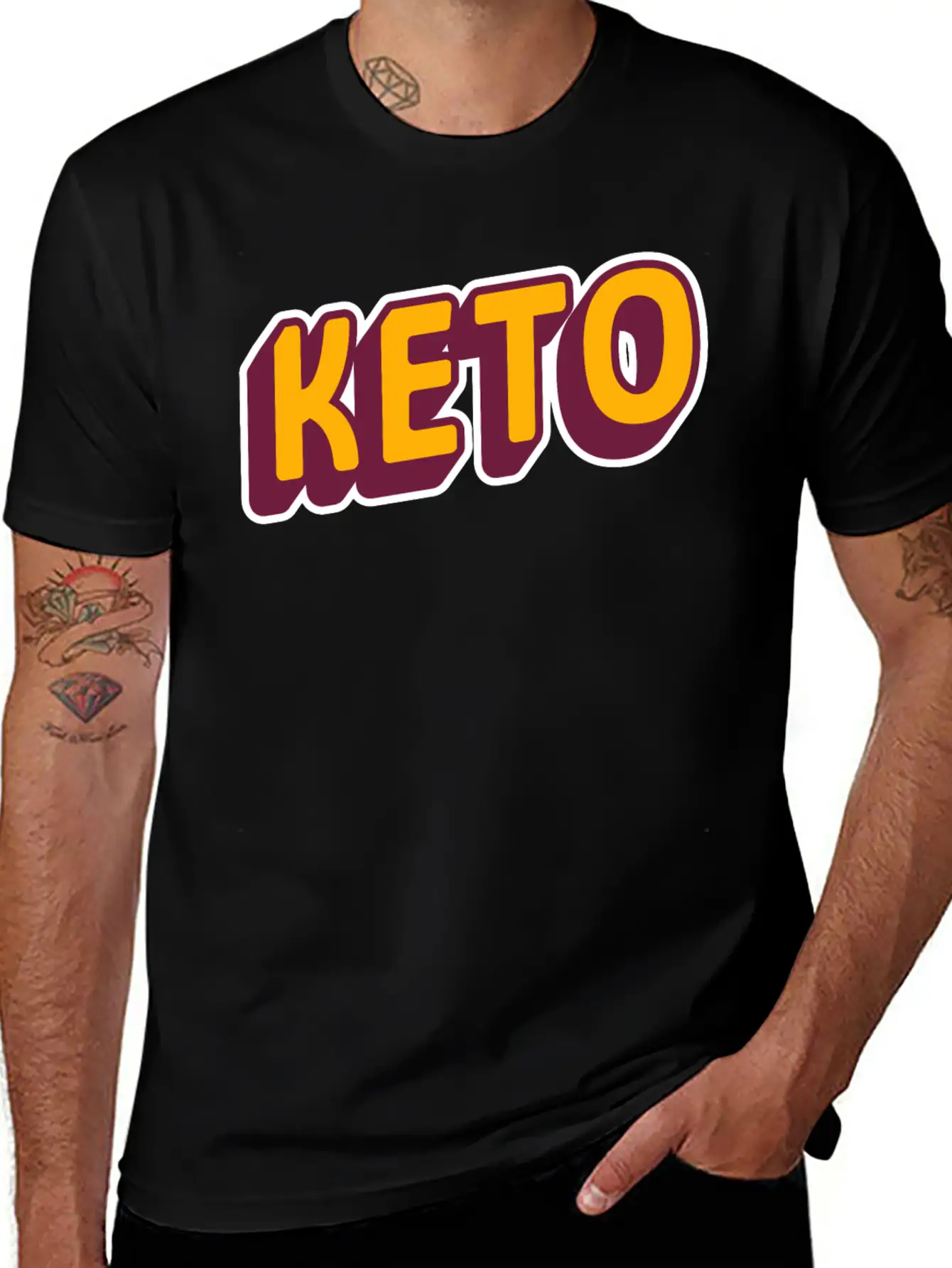 Keto Diet | Workout Shirt | Retro Design Timeless Short Sleeve Tee – Comfy And Minimalist Design