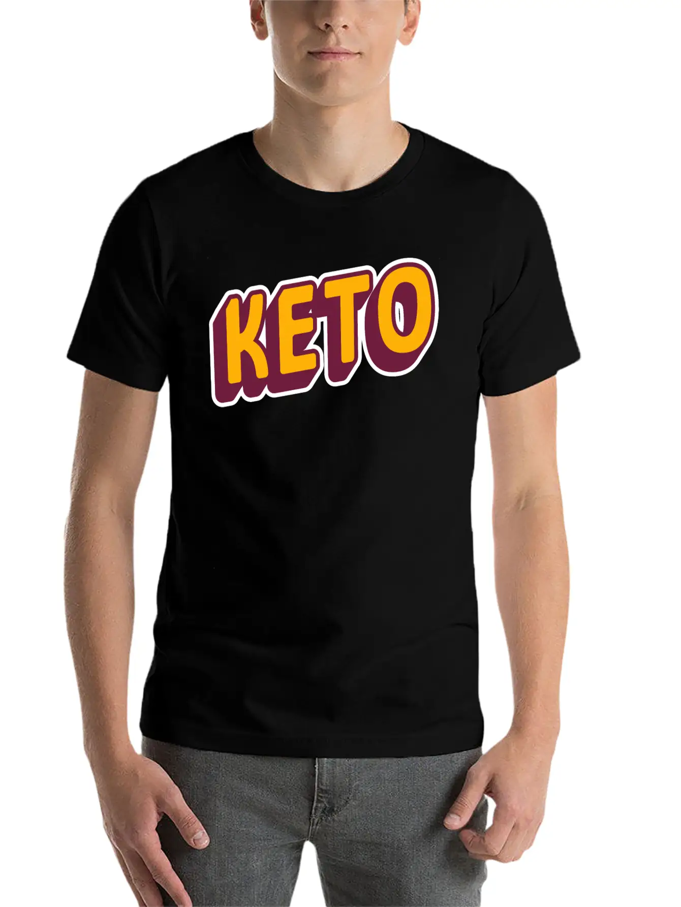 Keto Diet | Workout Shirt | Retro Design Timeless Short Sleeve Tee – Comfy And Minimalist Design