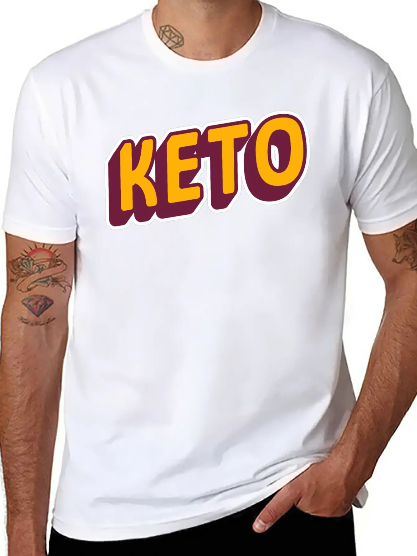 Keto Diet | Workout Shirt | Retro Design Timeless Short Sleeve Tee – Comfy And Minimalist Design