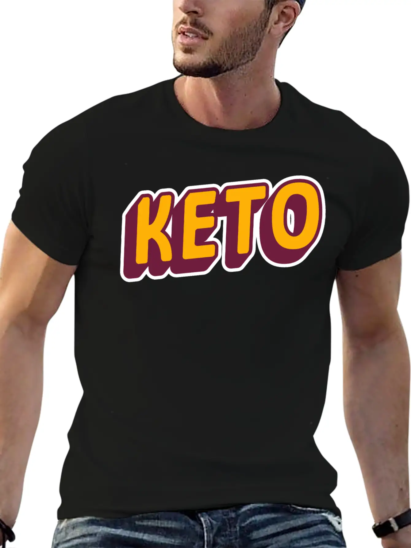 Keto Diet | Workout Shirt | Retro Design Timeless Short Sleeve Tee – Comfy And Minimalist Design