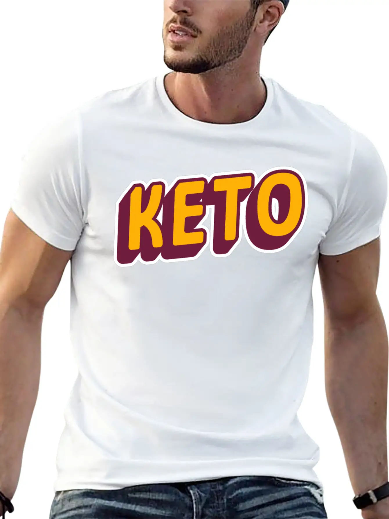 Keto Diet | Workout Shirt | Retro Design Timeless Short Sleeve Tee – Comfy And Minimalist Design