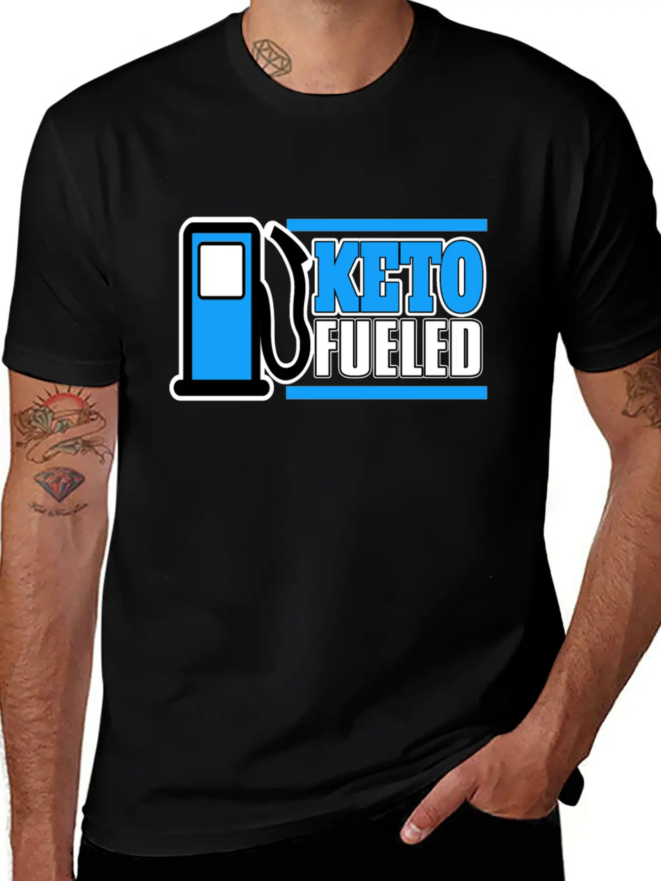 Keto Fueled LCHF Diet Kentones Low Carb High Fat Unisex Casual T-Shirt – Clean Design For Daily Comfort