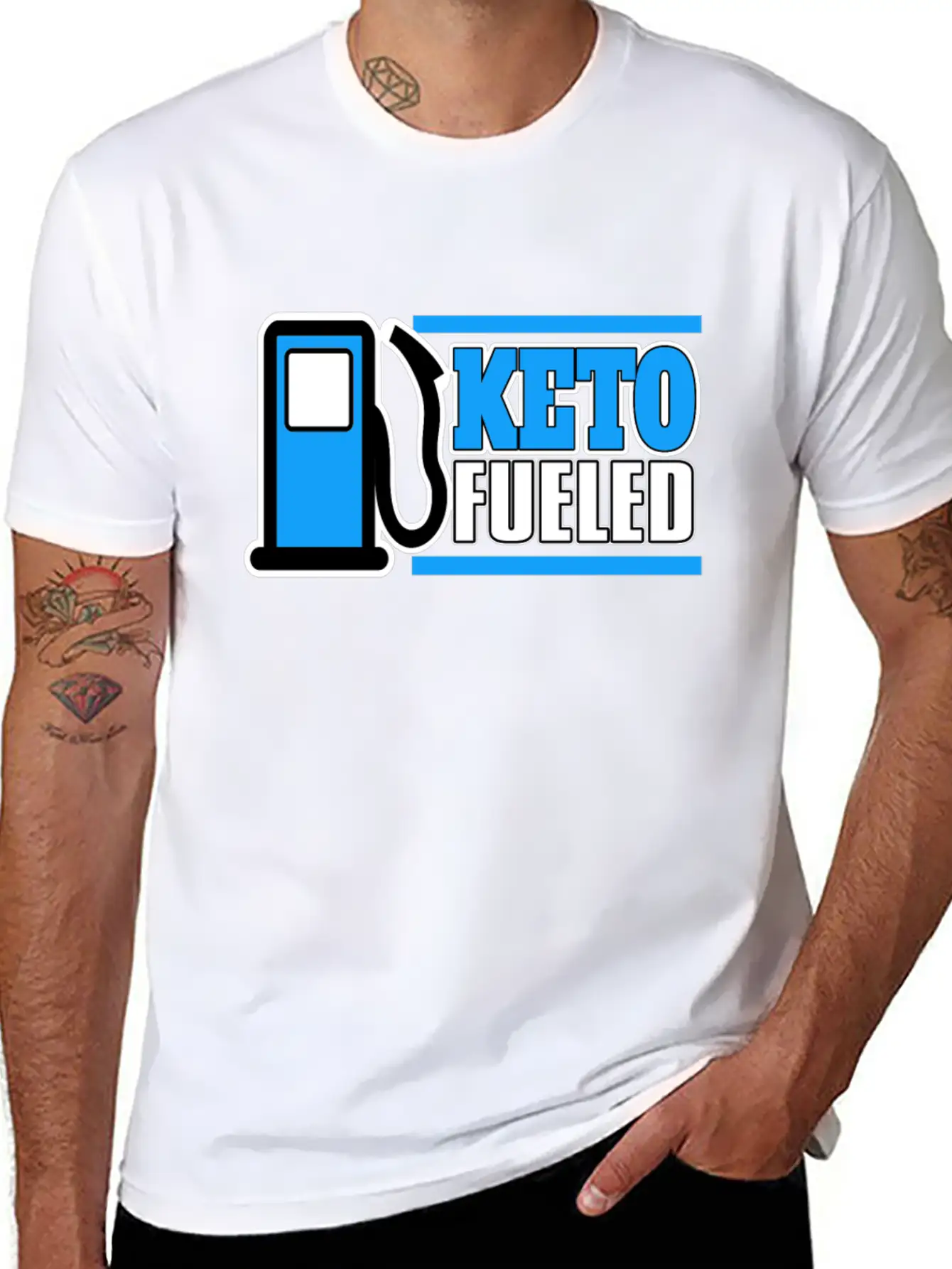 Keto Fueled LCHF Diet Kentones Low Carb High Fat Unisex Casual T-Shirt – Clean Design For Daily Comfort
