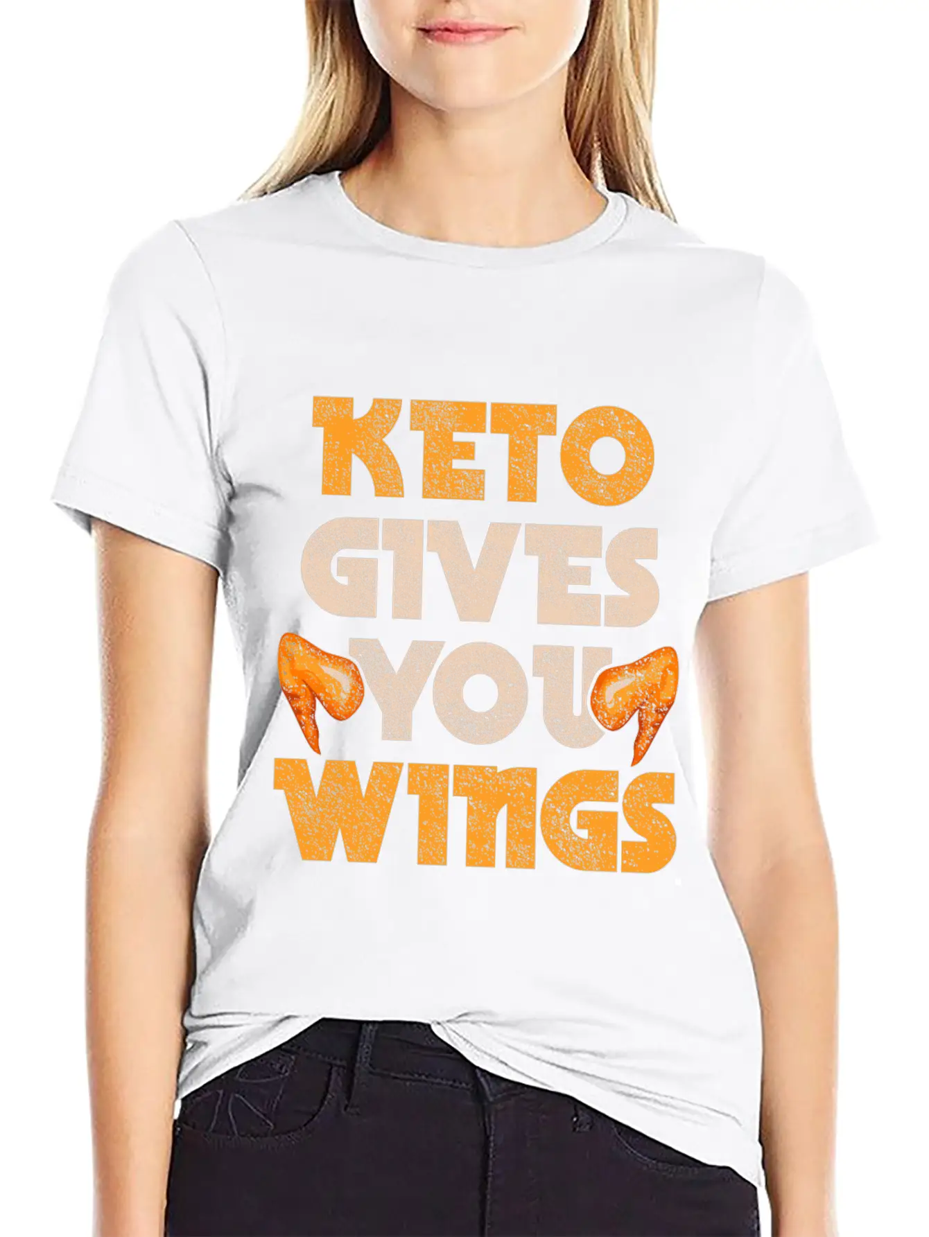 Keto Gives You Wings Chicken Food Ketogenic Diet Essential Unisex Summer Tee – Soft Cotton Casual Fit