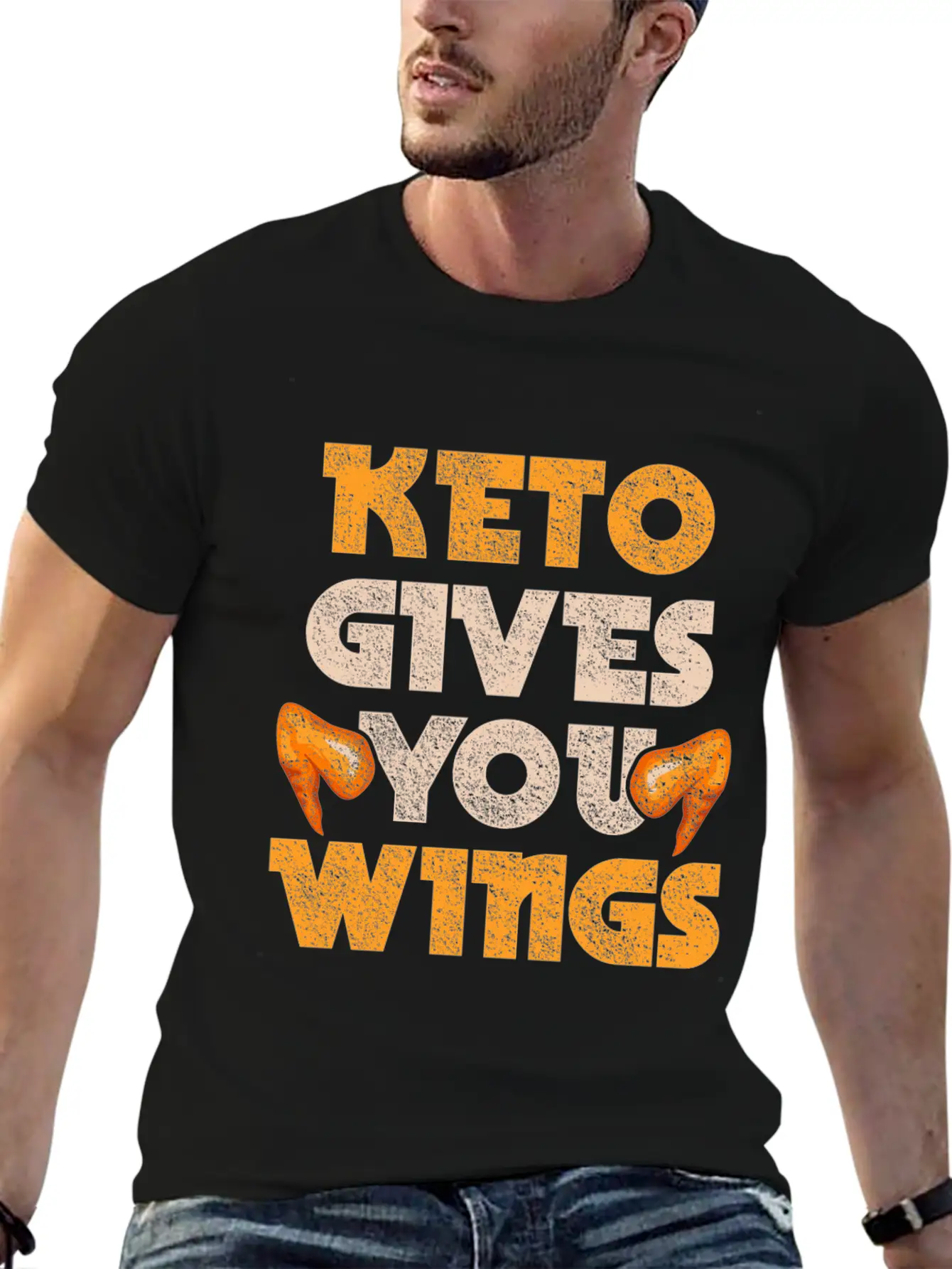 Keto Gives You Wings Chicken Food Ketogenic Diet Essential Unisex Summer Tee – Soft Cotton Casual Fit