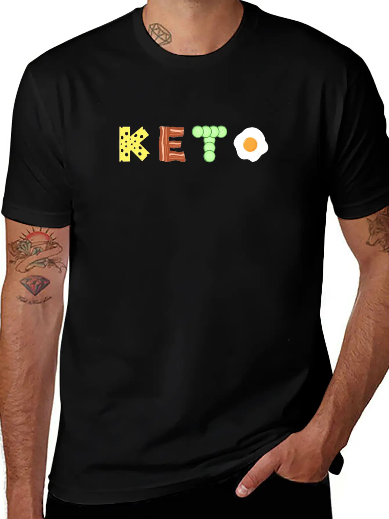 Keto Low Carb Diet TShirt Unisex Short Sleeve Soft Cotton T-Shirt – Casual Everyday Wear