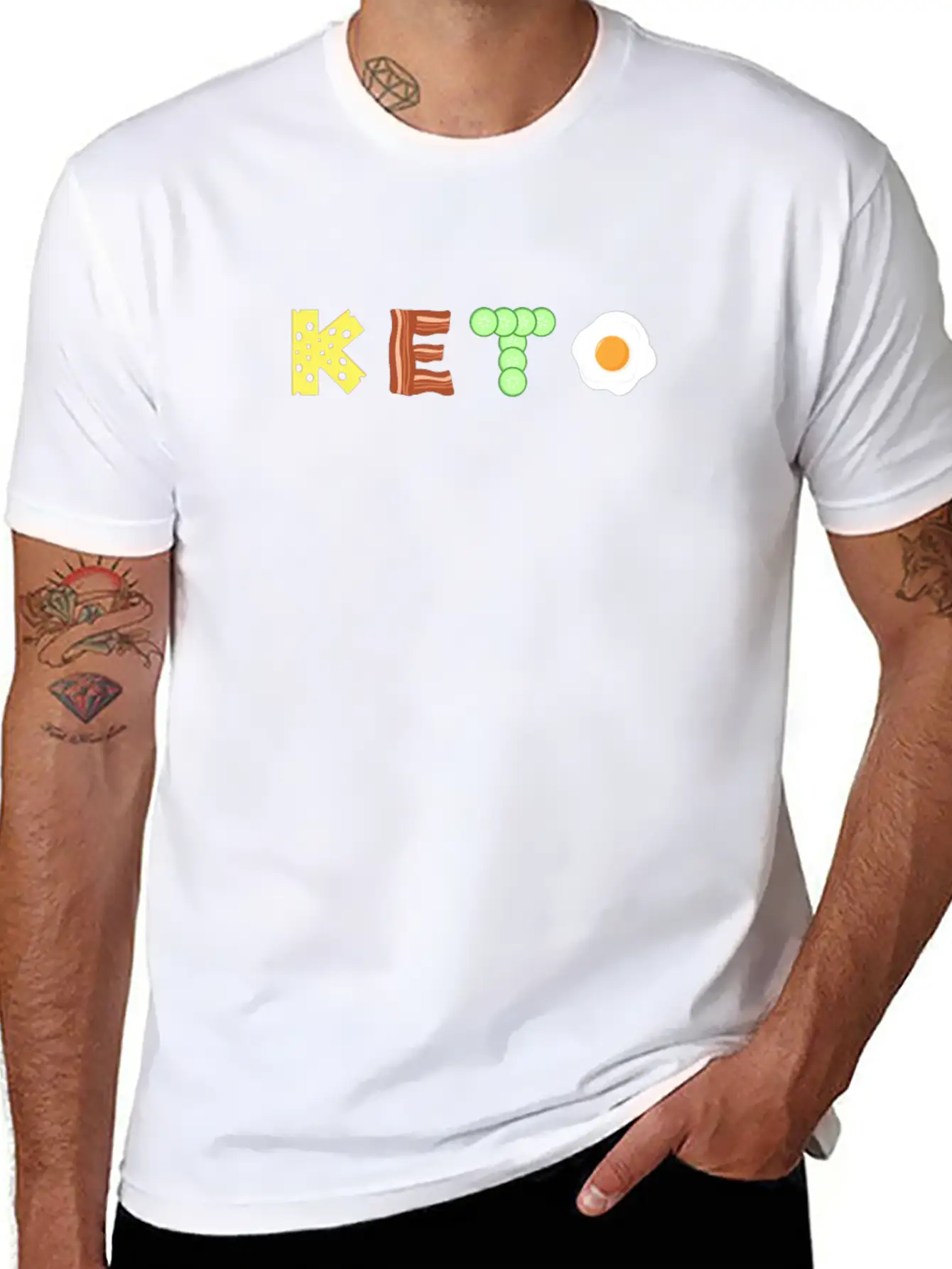 Keto Low Carb Diet TShirt Unisex Short Sleeve Soft Cotton T-Shirt – Casual Everyday Wear