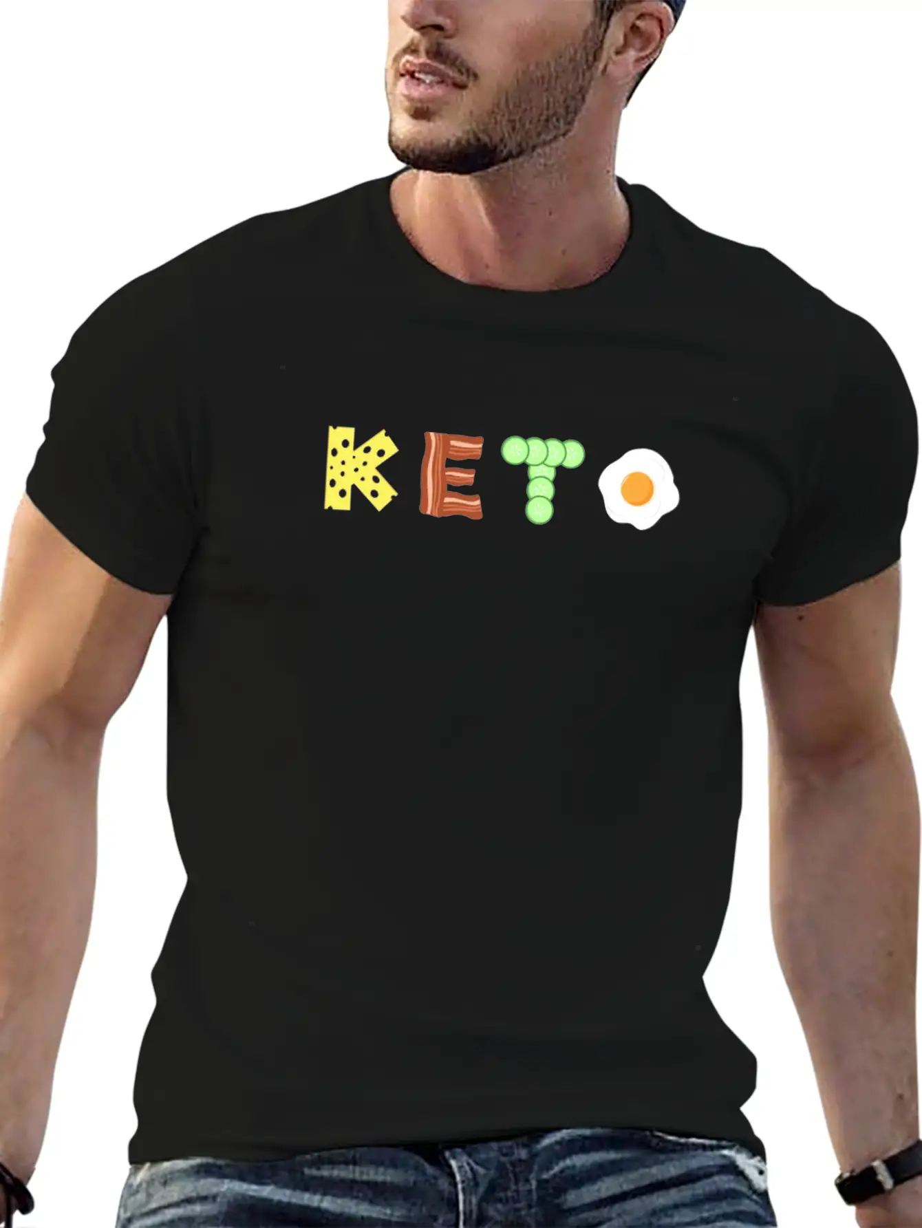 Keto Low Carb Diet TShirt Unisex Short Sleeve Soft Cotton T-Shirt – Casual Everyday Wear