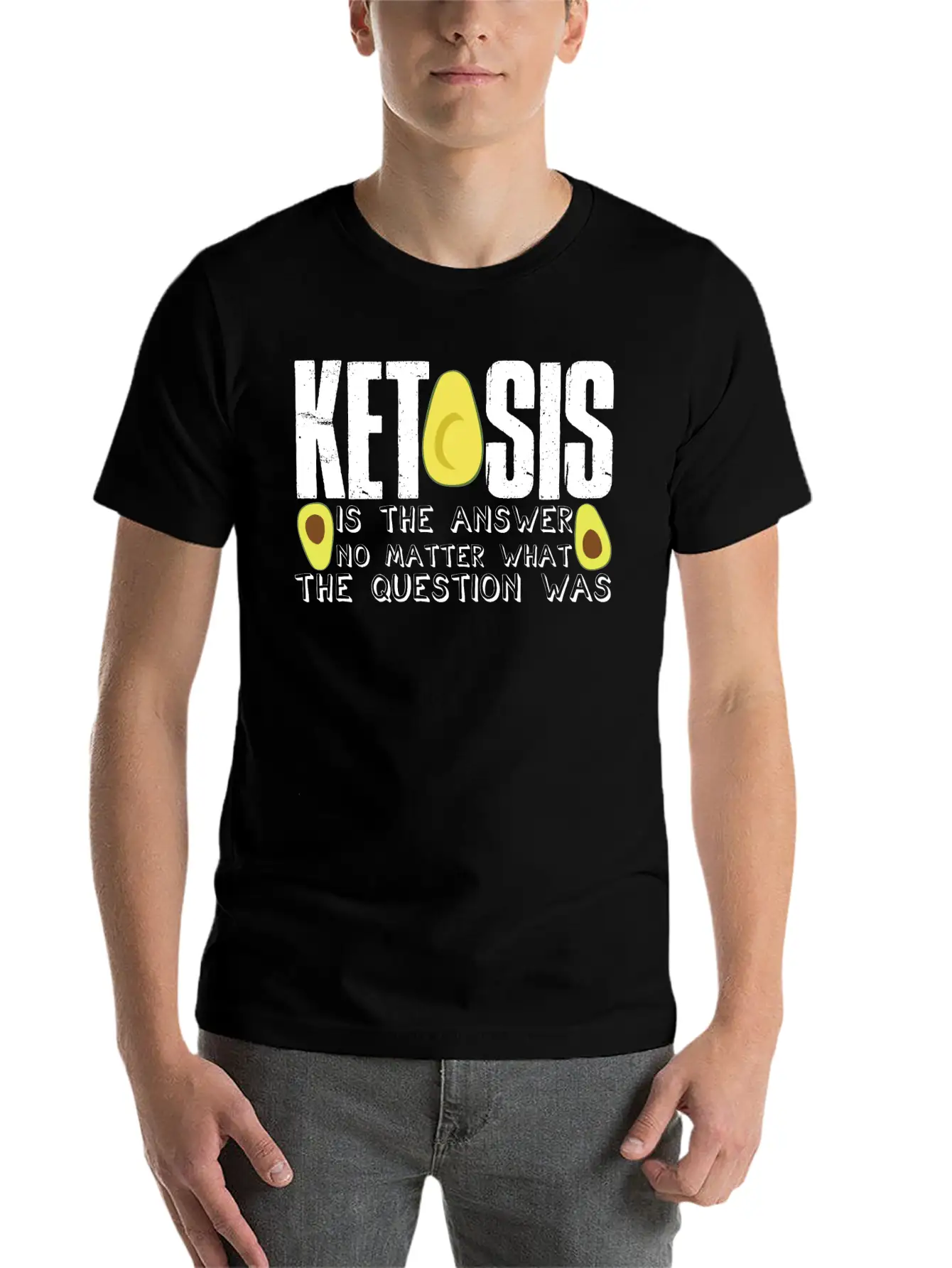 Ketogenic Diet Joke Keto Ketosis Weight Loss Diets Basic Graphic T-Shirt – Daily Comfort In Soft Cotton