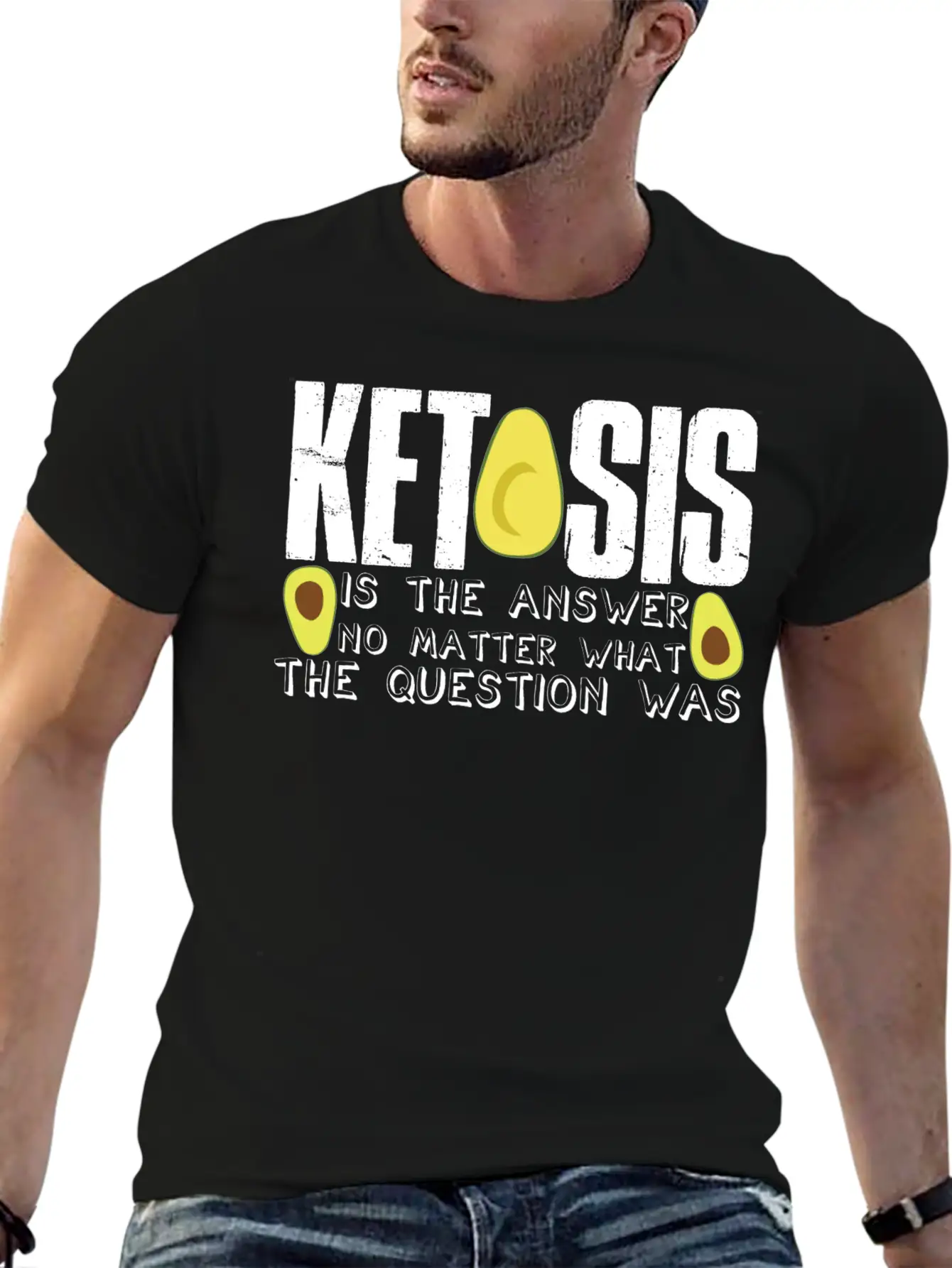 Ketogenic Diet Joke Keto Ketosis Weight Loss Diets Basic Graphic T-Shirt – Daily Comfort In Soft Cotton