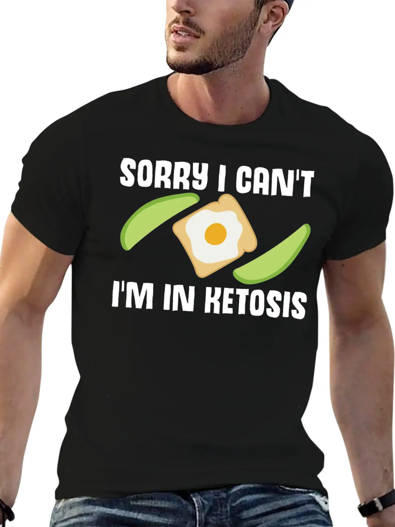 Ketogenic Diet Joke Keto Ketosis Weight Loss Diets Stylish Everyday T-Shirt – Unisex Basic Cotton Tee